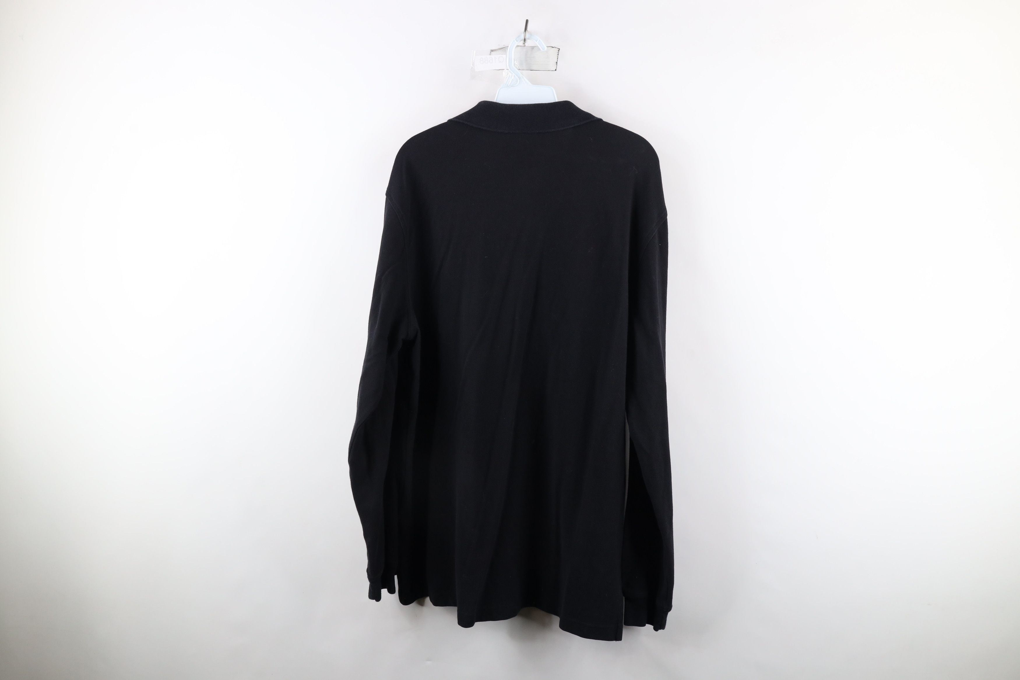Lands' End × Vintage Vintage 90s Lands End University Long Sleeve Polo Black Size US XL / EU 56 / 4 - 7 Thumbnail