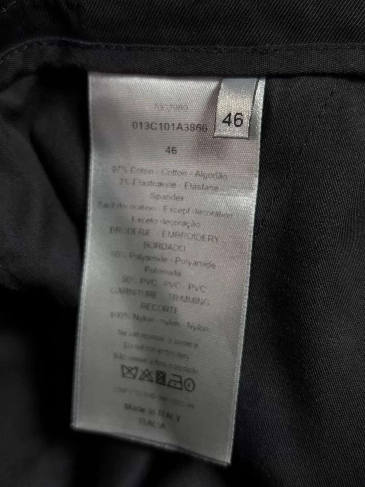 Dior Dior Cargo Pants 46 Black Size US 30 / EU 46 - 4 Thumbnail