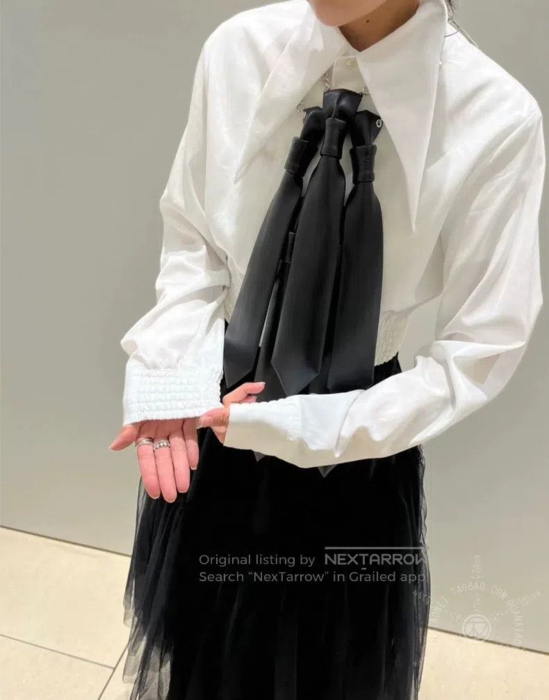 Comme des Garcons Comme Des Garcons Large Pointed Collar Short Sleeve Long S Size S / US 4 / IT 40 - 1 Thumbnail