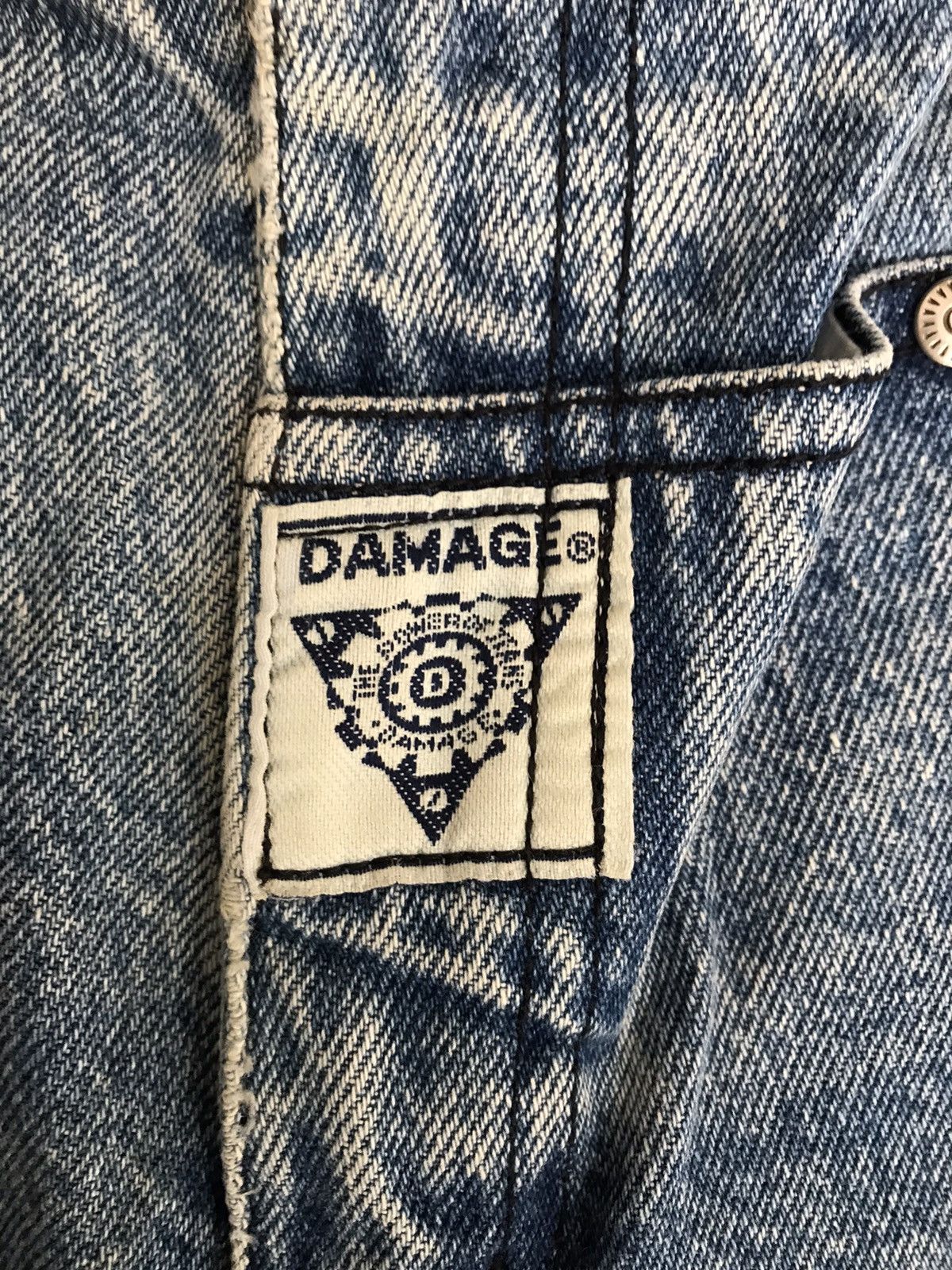 Vintage OLD MONEY DAMAGE DOUBLE KNEE DENIM Size US 30 / EU 46 - 12 Thumbnail