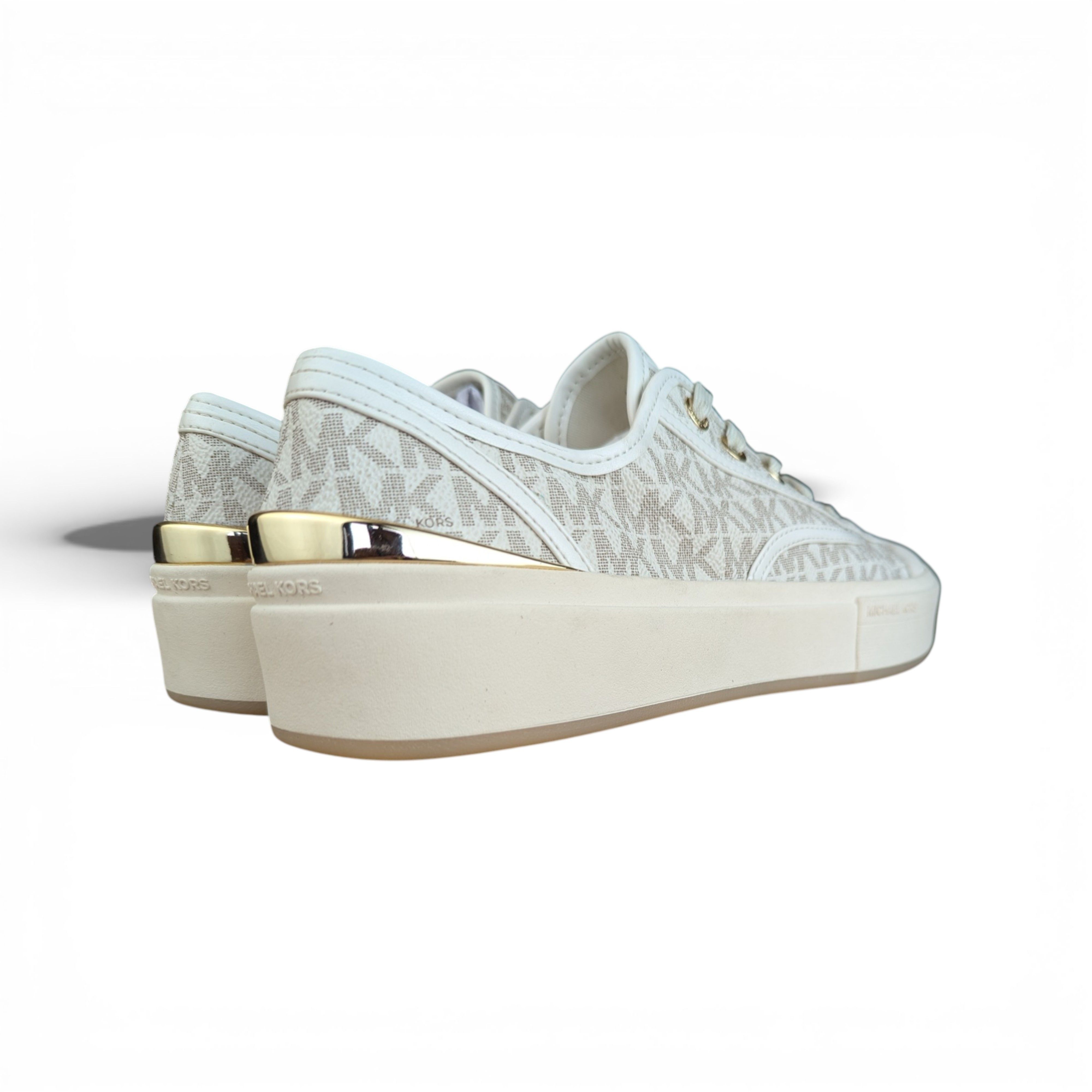 Michael Kors MICHAEL KORS Beige Gold Sneakers Size US 8.5 / IT 38.5 - 5 Thumbnail