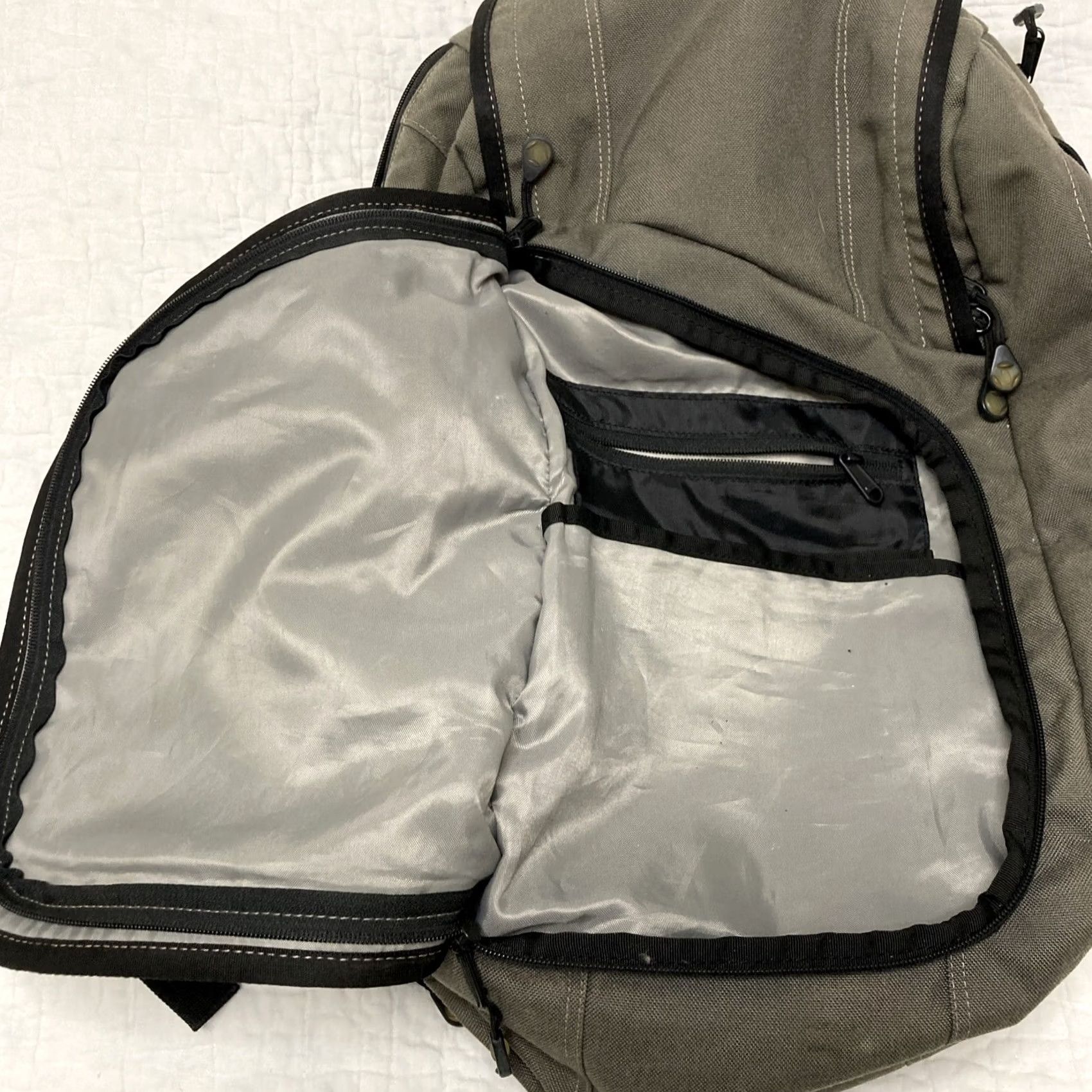 Vintage Timbuk2 Convertible Medium Backpack Travel Bag Briefcase Gray Mens Backpack Canvas Convertible Medium Gray Travel Bag 90s Size ONE SIZE - 7 Thumbnail