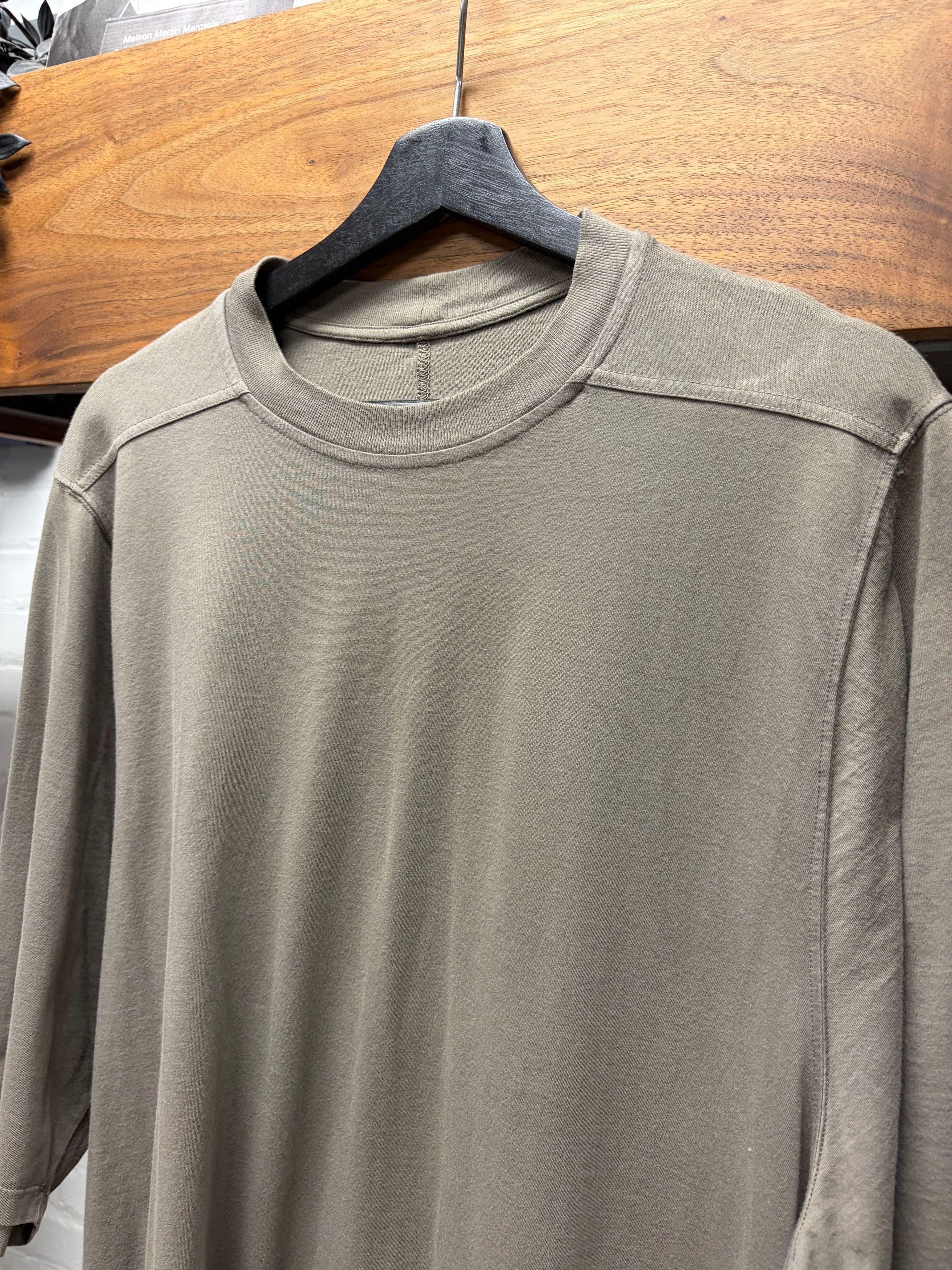 Rick Owens ‘Level’ Dust Brown Oversized Cotton T-Shirt Size US M / EU 48-50 / 2 - 2 Thumbnail