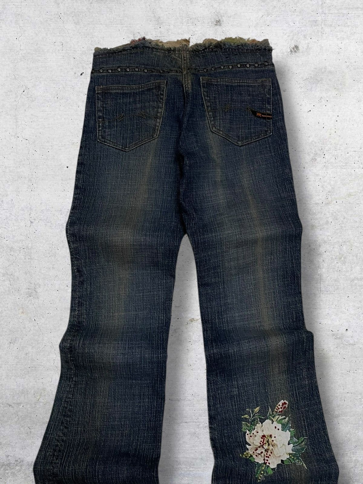 Japanese Brand VINTAGE PARASUCCO ANGEL 1990S ART WOMAN FLARED CUT DENIM Size US 28 / EU 44 - 12 Thumbnail