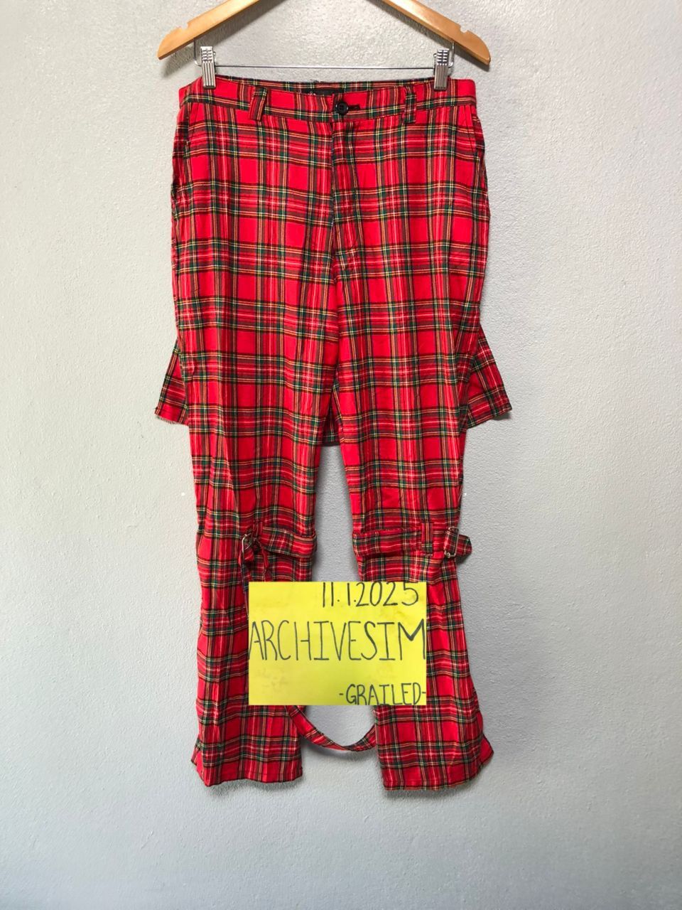 Japanese Brand Japanese Brand Devil’n Bass Tartan Bondage Pants Size US 32 / EU 48 - 2 Thumbnail
