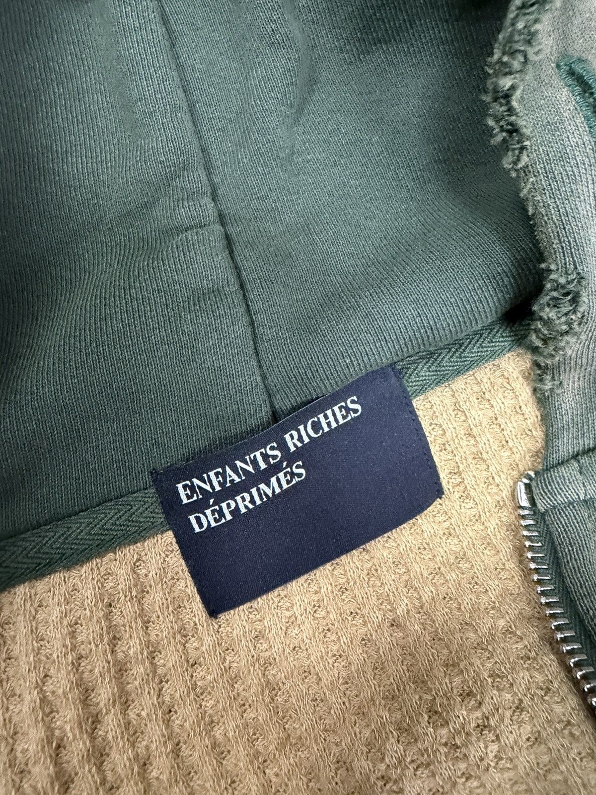 Enfants Riches Deprimes ENFANTS RICHES DÉPRIMÉS Green Two Wars Zip Up Hoodie Medium Size US M / EU 48-50 / 2 - 3 Thumbnail