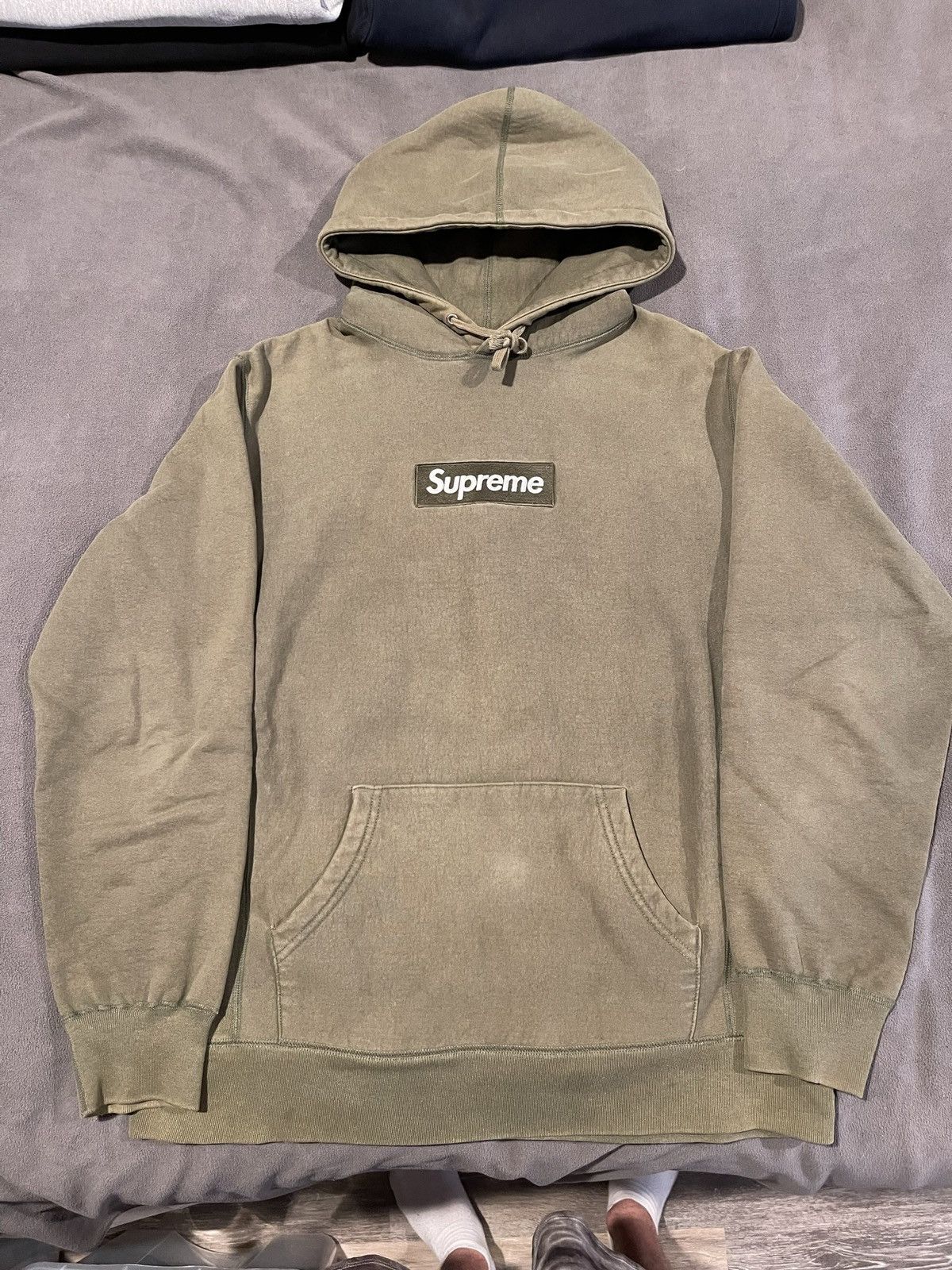 Supreme Supreme Olive Box Logo hoodie Size US XL / EU 56 / 4 - 3 Thumbnail