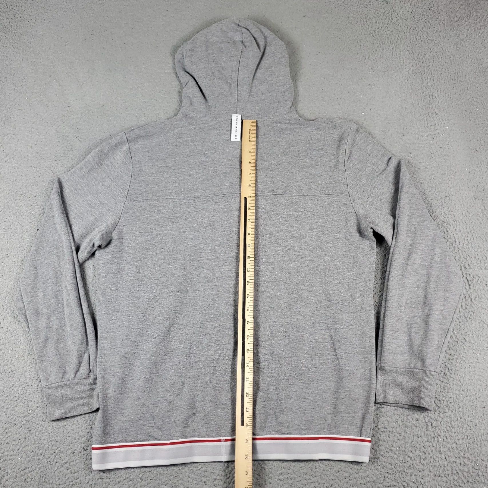 Tommy Hilfiger Tommy Hilfiger Shirt Mens Large Gray Hooded Pullover Mock Neck Long Sleeve Casual T-Shirt Logo Modern Americana Mens Size US L / EU 52-54 / 3 - 5 Thumbnail