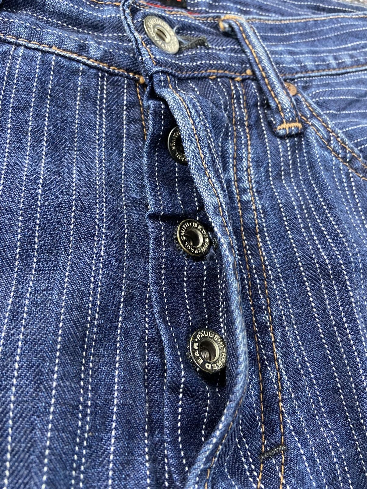Paul Smith × Paul Smith Red Ear Pual smith red ear bunny pinstripe flybuttons denim Size US 29 - 4 Thumbnail