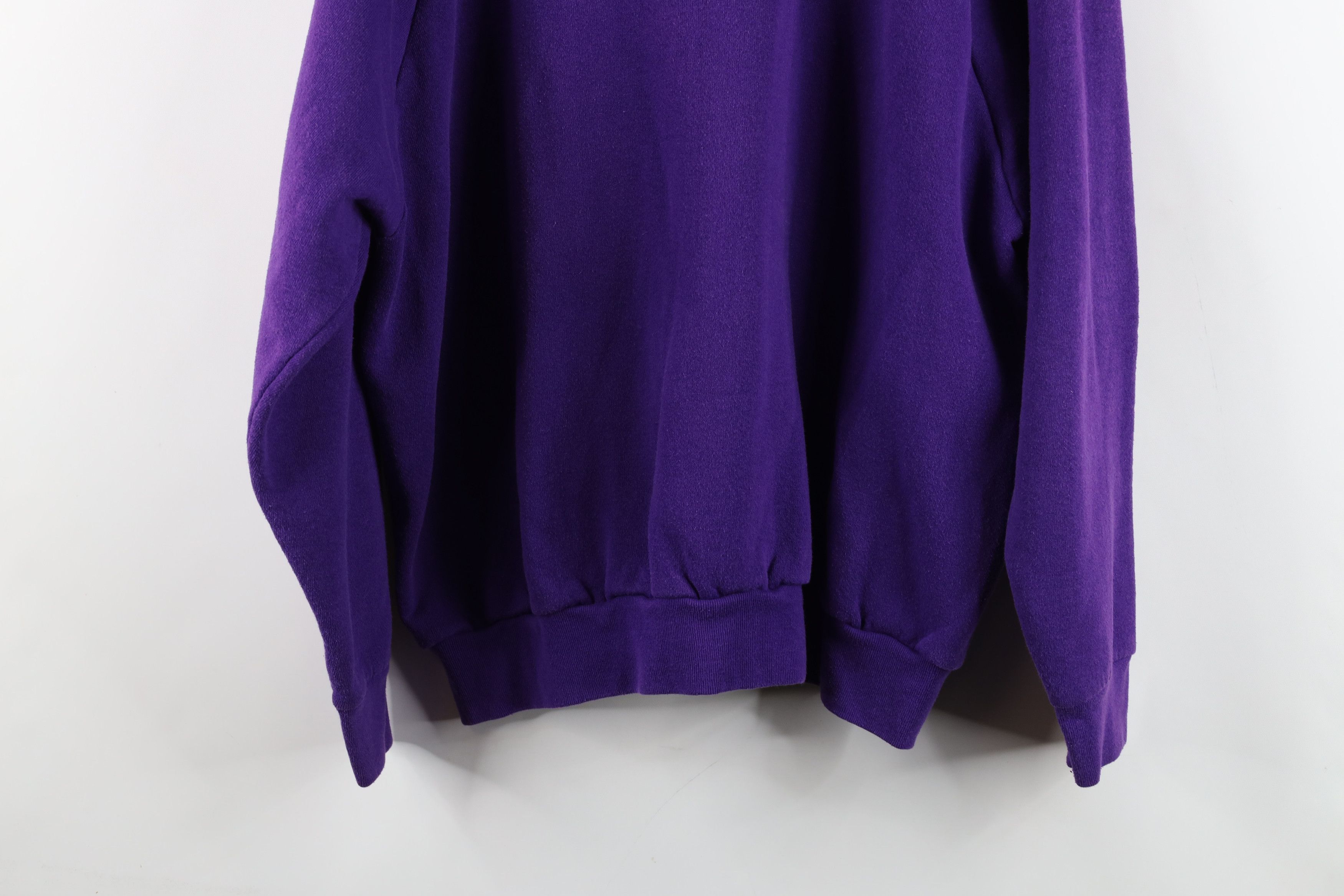 Vintage Vintage 90s Streetwear Heavyweight Sweatshirt Purple USA Size XL / US 12-14 / IT 48-50 - 9 Thumbnail