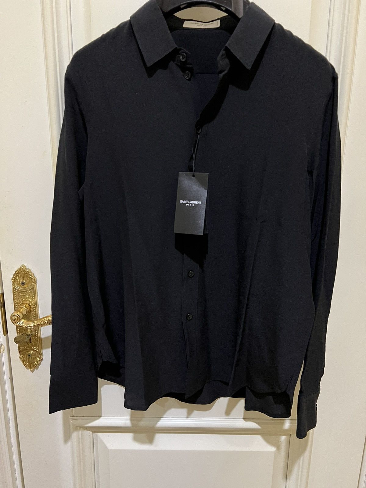 Saint Laurent Paris Saint Laurent black silk shirt SzF40 Size US S / EU 44-46 / 1 - 9 Thumbnail