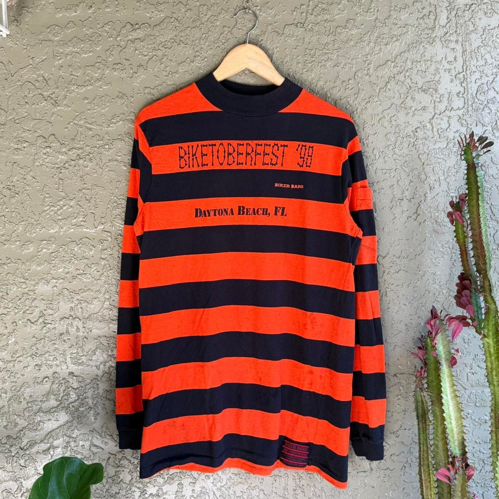 Other Vintage Daytona 1998 Biker Bars Men's L Striped Tee Size US L / EU 52-54 / 3 - 2 Thumbnail