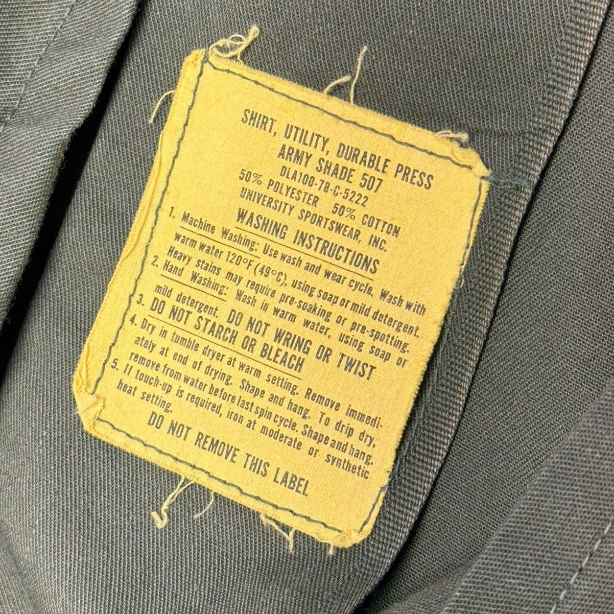Vintage Vintage Military 507 Dura Press Shirt Mens Army Shade Green Size US L / EU 52-54 / 3 - 7 Thumbnail