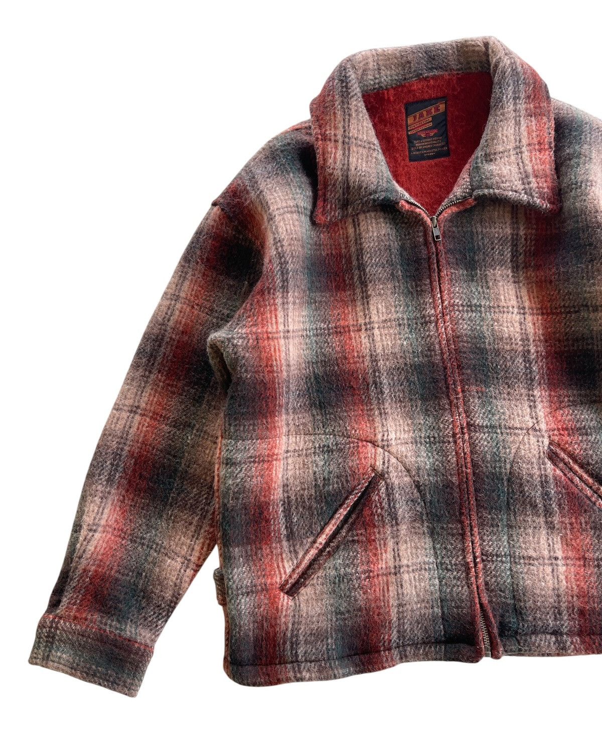 Japanese Brand JAKE Wool Shadow Plaid Blouson Jacket Size US L / EU 52-54 / 3 - 5 Thumbnail