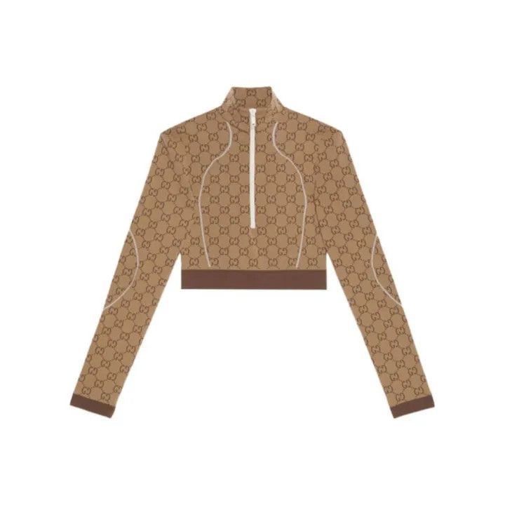 Gucci FW22 GG Knit Half-Zip Sweater