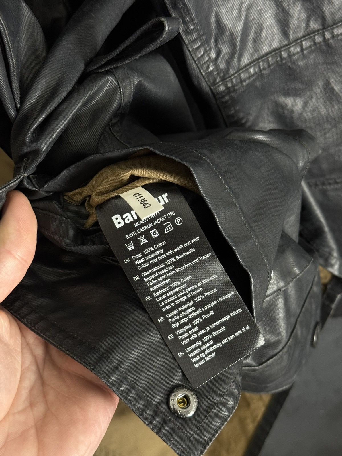 Barbour Barbour International Triumph Jacket Mens Waxed Cotton Size US L / EU 52-54 / 3 - 18 Thumbnail