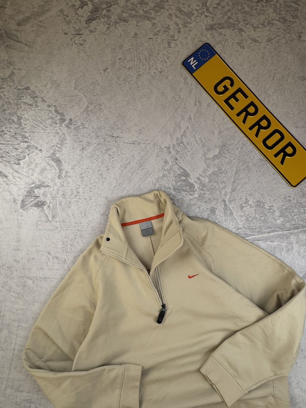 Nike × Vintage NIKE 1/3 ZIP VINTAGE CENTER LOGO OVERSIZE BOXY SWEATSHIRT Size US XL / EU 56 / 4 - 4 Thumbnail