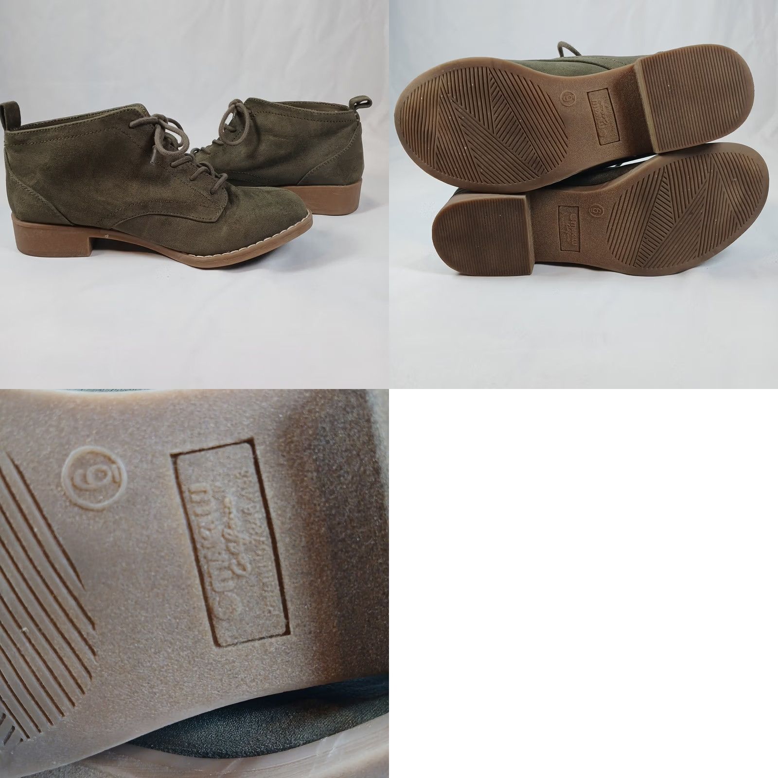 Olive Makalu California Women’s 6 Suede Lace-Up Ankle Boots Olive Casual Heel Wedge Pump Shoes Women Size US 6 / IT 36 - 8 Thumbnail