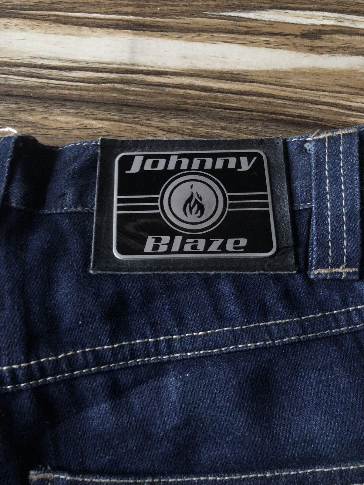 JNCO Grail🔥 Vtg Y2K Johnny Blaze Jorts Denim Super Wide Baggy Size US 30 / EU 46 - 8 Thumbnail