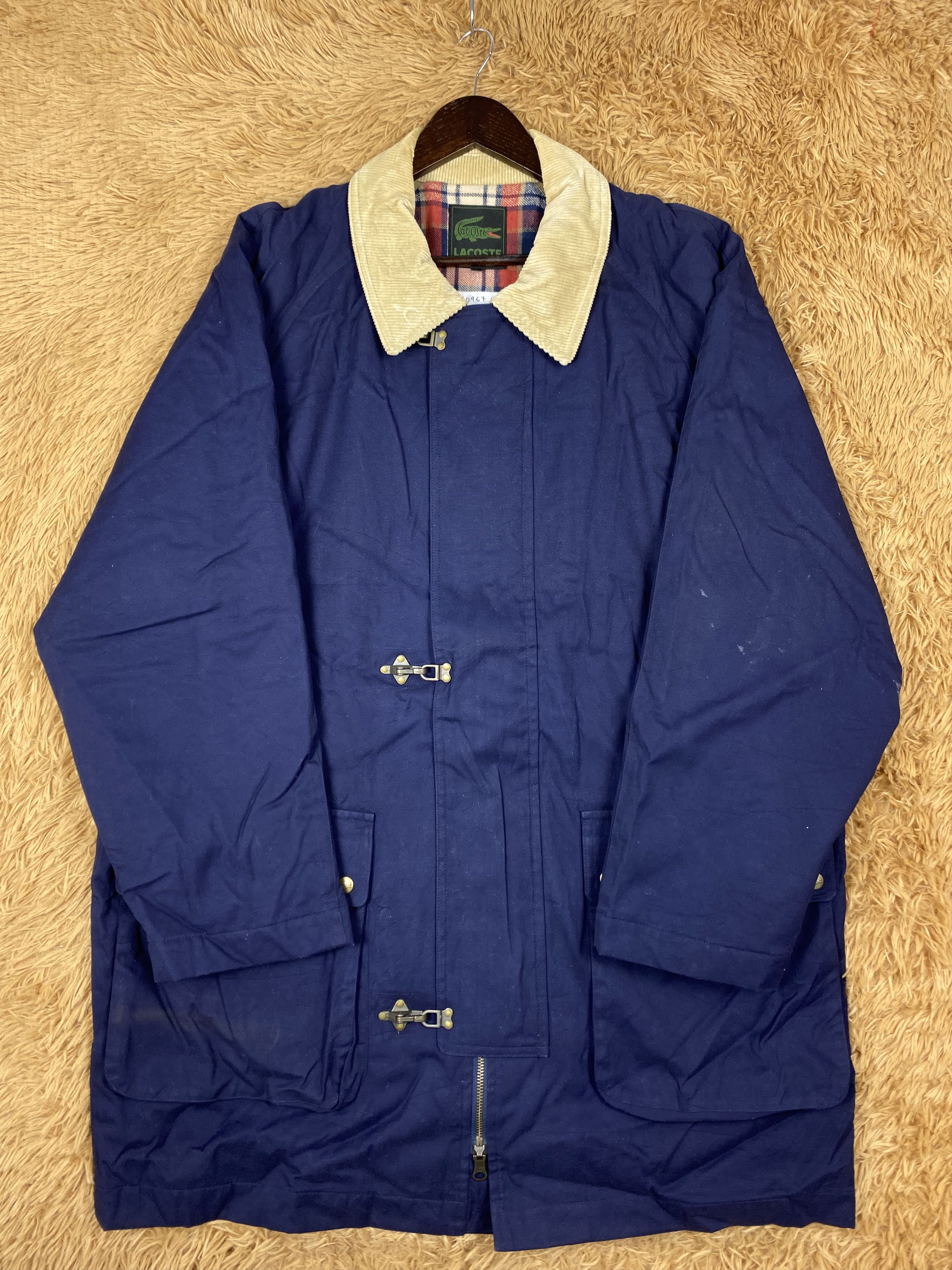 Lacoste Vintage Lacoste Flannel Lining Long Jacket DJ0667 Size US XXL / EU 58 / 5 - 4 Thumbnail