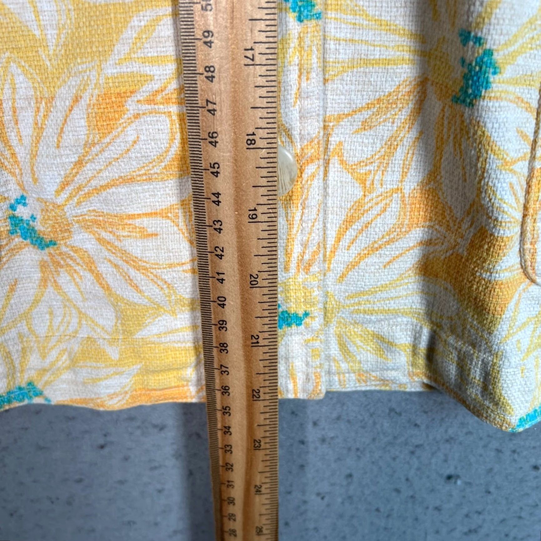 Pendleton Pendleton Womens XL Petite Floral Button-Up Jacket Yellow & White Cotton Size XL / US 12-14 / IT 48-50 - 7 Thumbnail