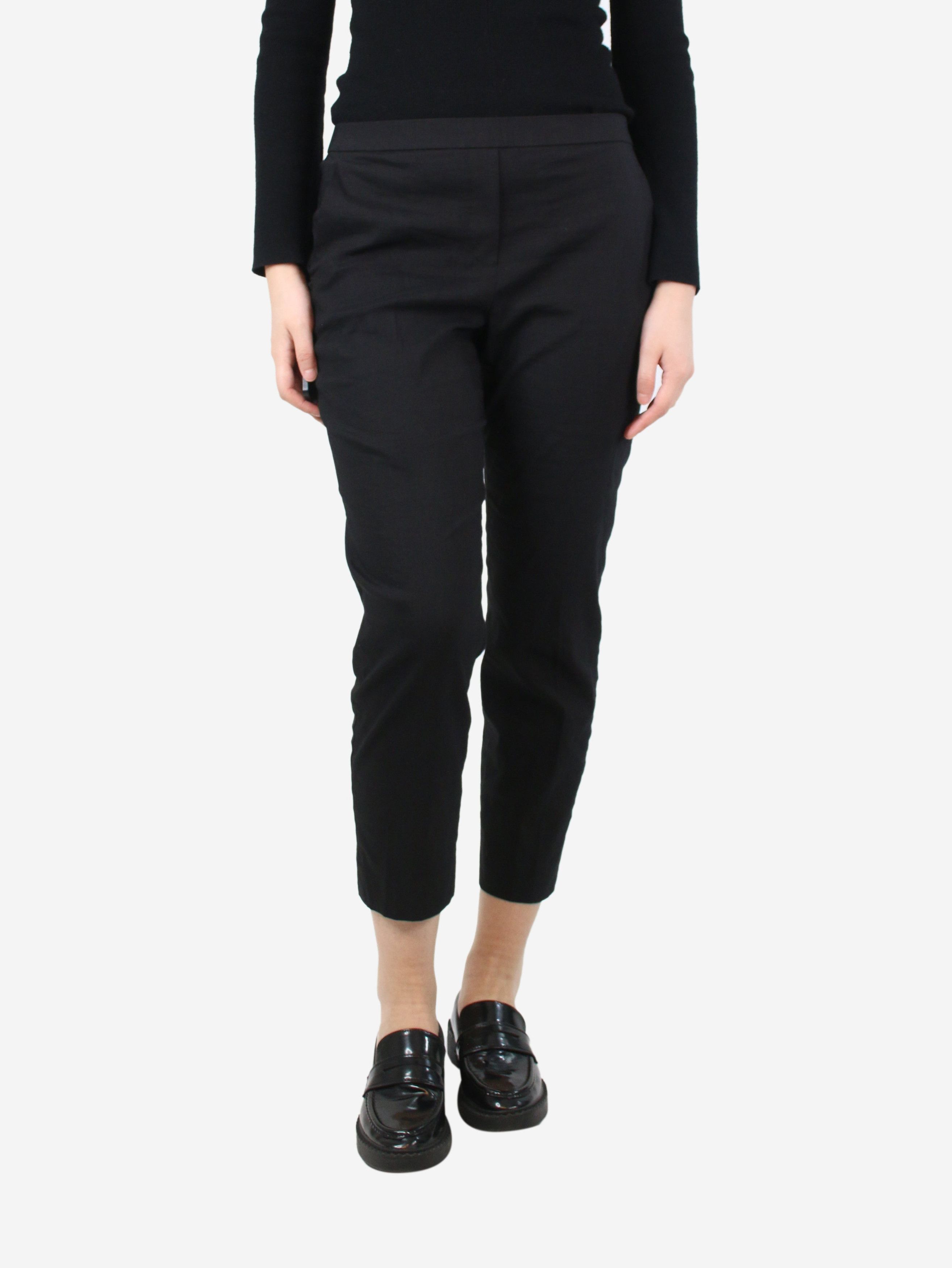 image of Theory Black Elasticated Trousers - Size Uk 8, Women's