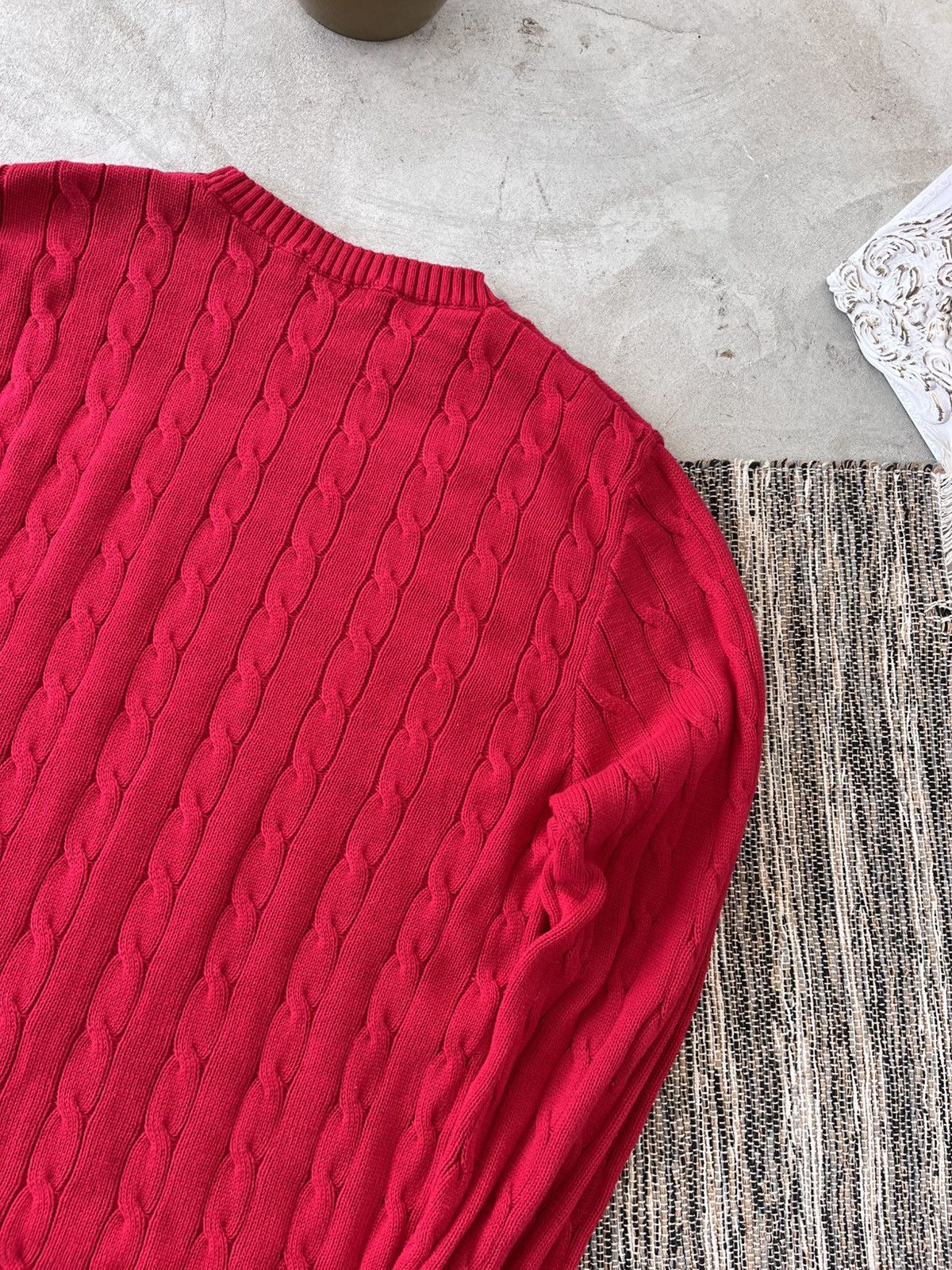 Polo Ralph Lauren × Vintage Hype Vintage Polo Ralph Lauren Knit Sweater Red Y2K Size US M / EU 48-50 / 2 - 12 Thumbnail