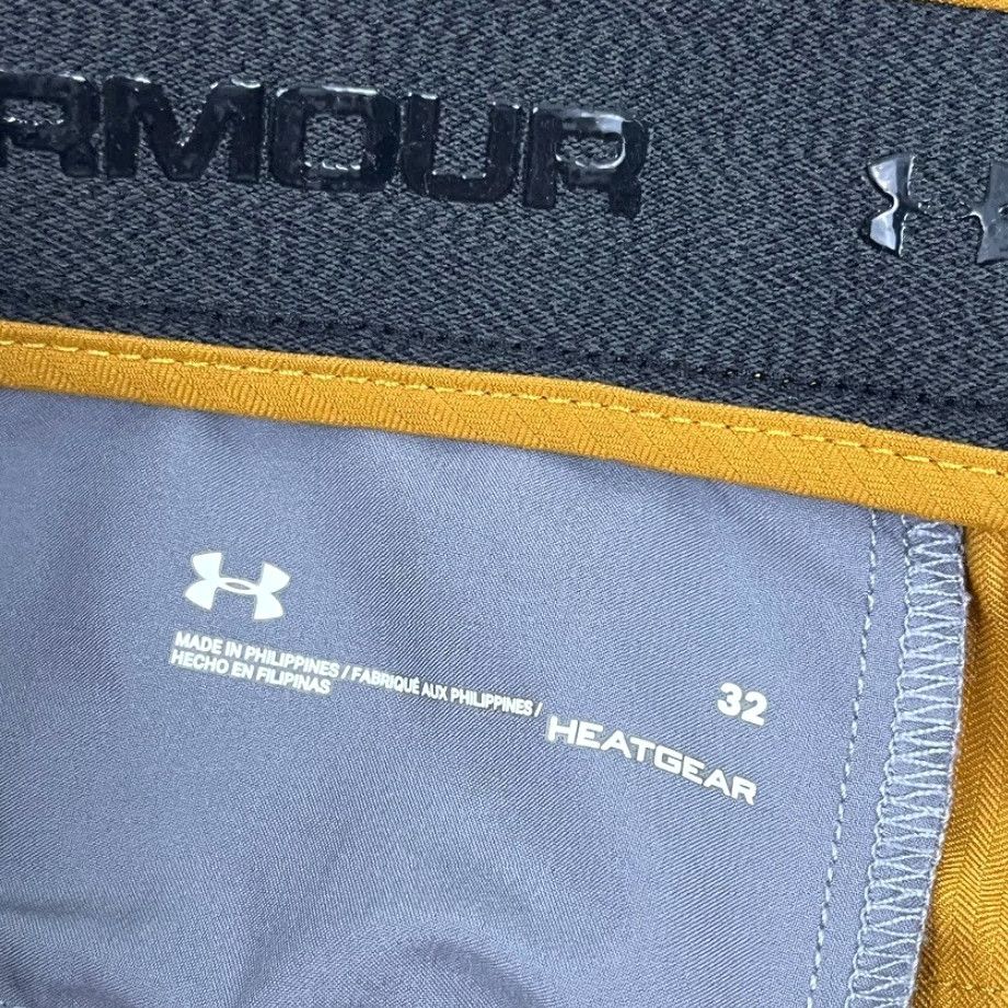 Under Armour Under Armour Matchplay Shorts Men 32 x 10" Yellow Chino Stretch Breathable Pockets Zip Front Flat Front Regular Fit Size US 32 / EU 48 - 4 Thumbnail