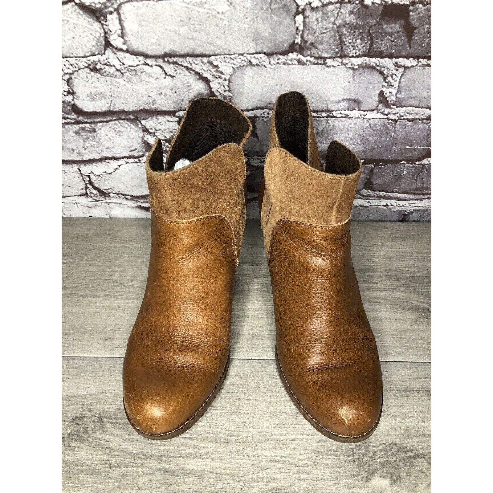 Timberland Timberland A1623 A0560 Brown Leather Suede Heel Booties Boot Size US 8 / IT 38 - 2 Thumbnail