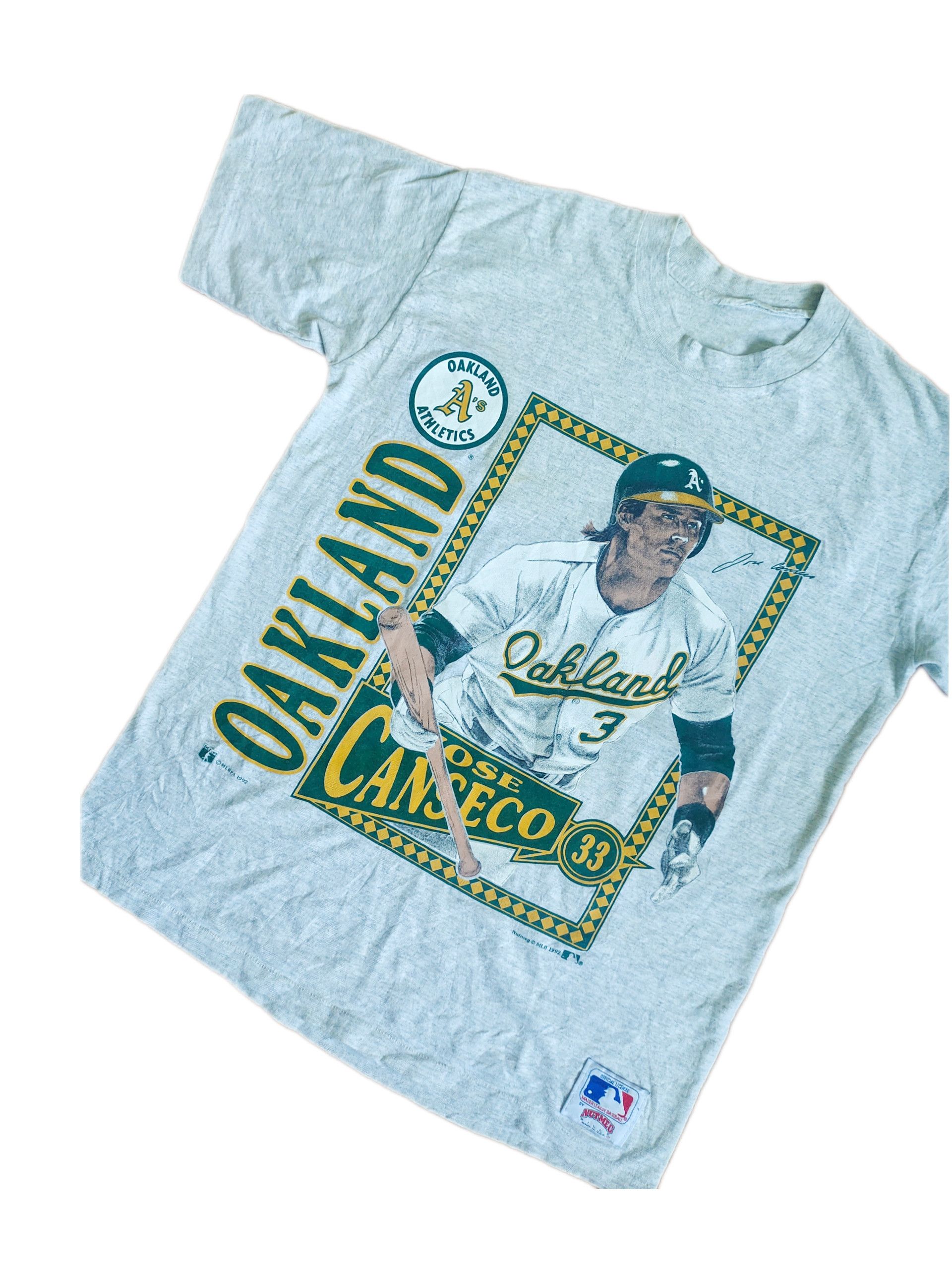Nutmeg × Vintage Vintage Jose Canseco Oakland Athletics Player 90s T-shirt Size US L / EU 52-54 / 3 - 3 Thumbnail