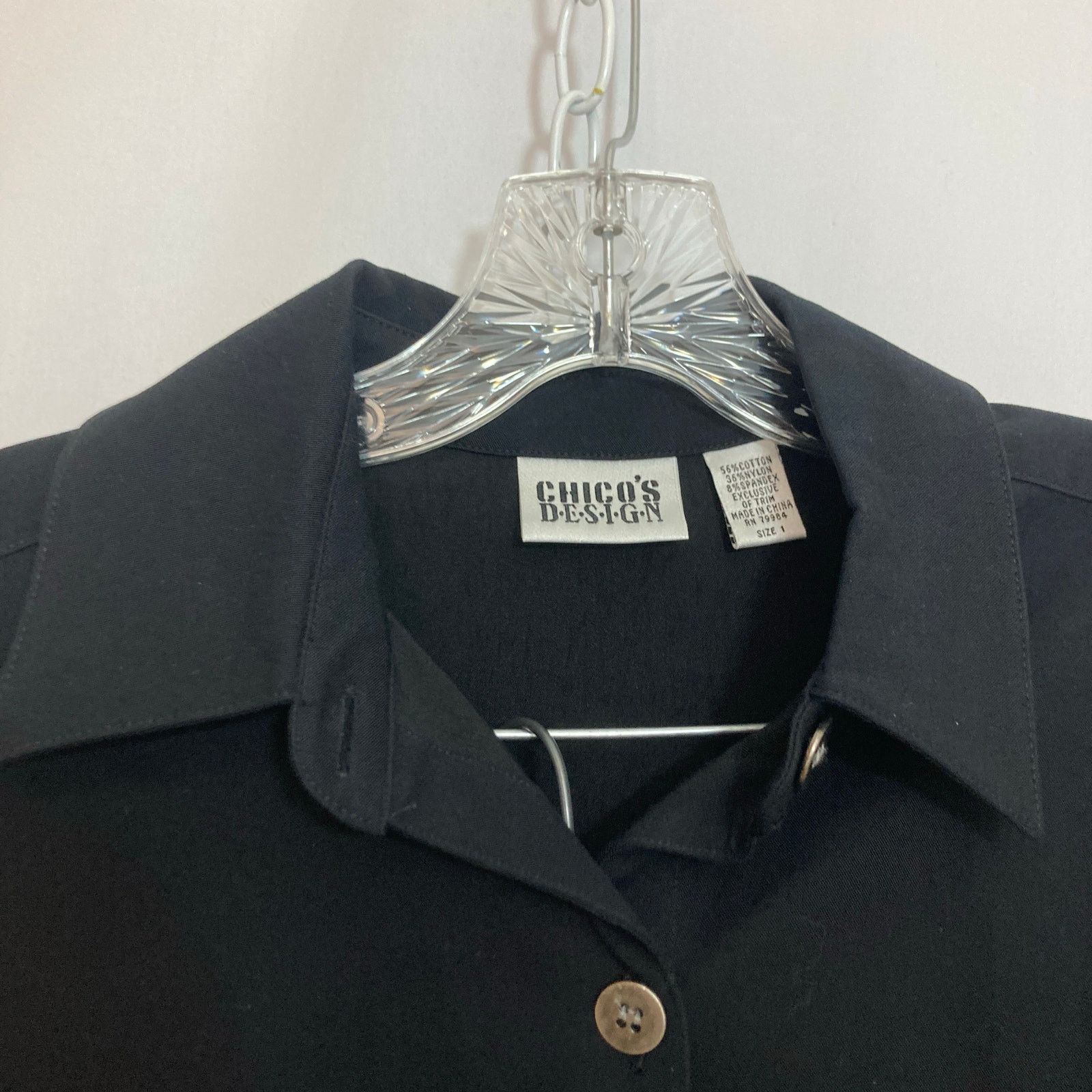 Chicos Chico’s Design Black Utility Two Piece Jacket Pants Set Size 30" / US 8 / IT 44 - 3 Thumbnail