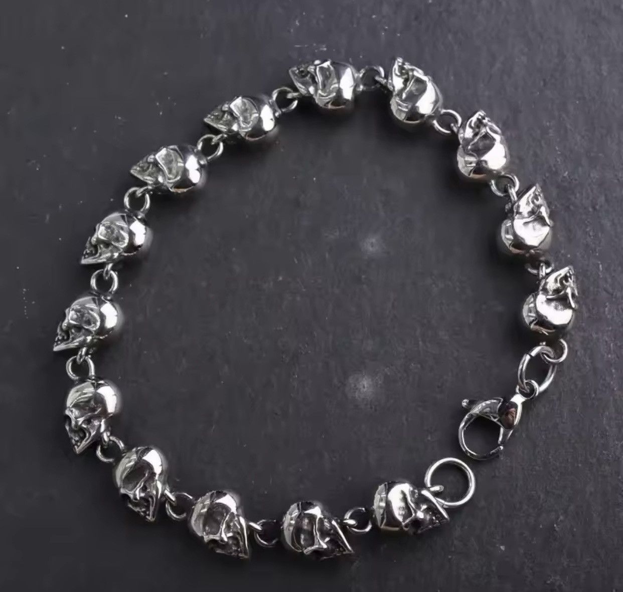 Other Gothic Full Skull Ghost Head Bracelet Size ONE SIZE - 2 Thumbnail