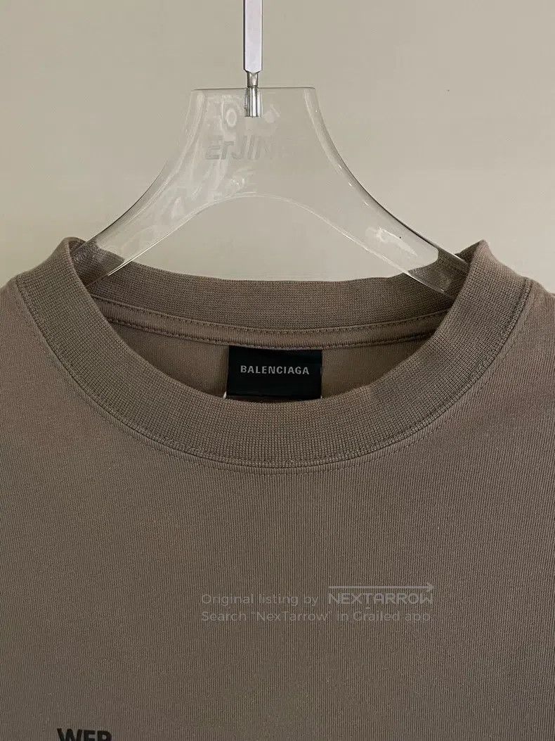 Balenciaga Balenciaga Green-brown logo letter printed pullover short- Size US S / EU 44-46 / 1 - 3 Thumbnail