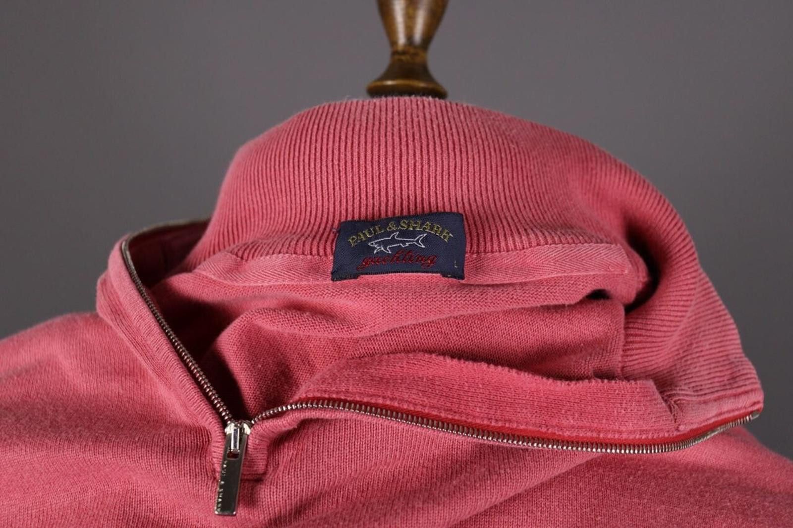 Paul & Shark Paul & Shark Yachting Pink 1/4 Zip Knit Sweater Size L Size US L / EU 52-54 / 3 - 10 Thumbnail
