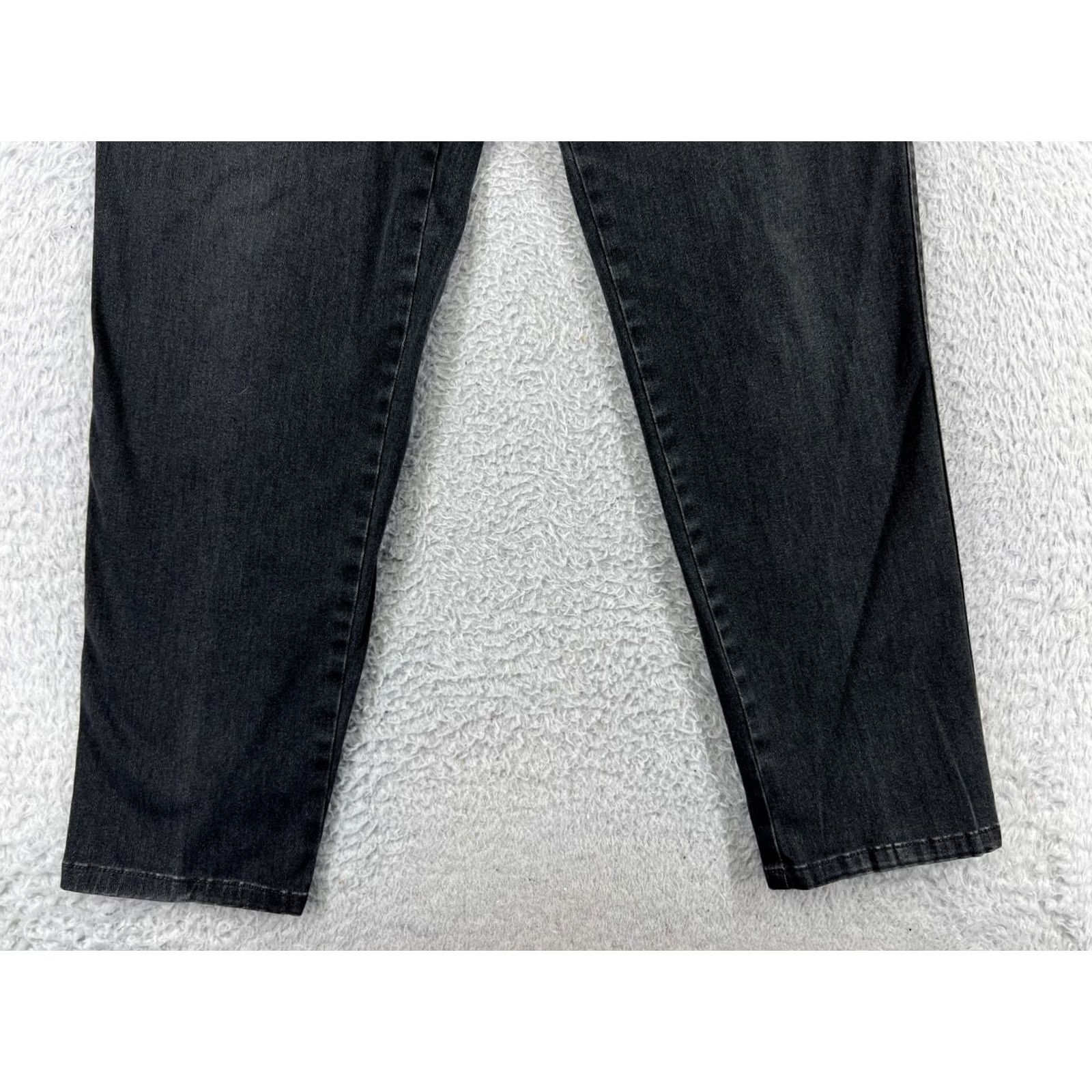 Bill Blass Bill Blass Jeans Women 6 Black Denim Tapered High Rise 5-Pocket Cotton Blend Stretch Floral Classic Designer Womens Size 28" / US 6 / IT 42 - 5 Thumbnail
