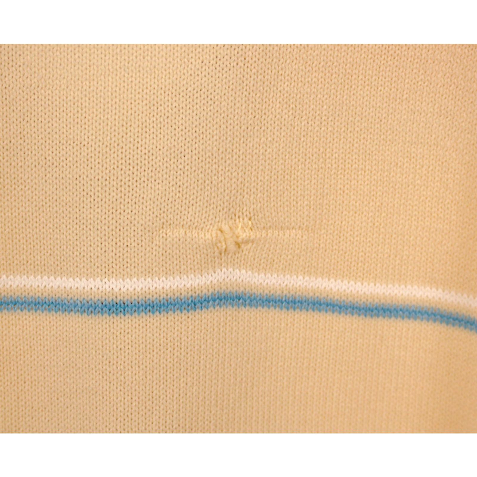 Vintage Ban-Lon Polo Shirt Mens VTG 60s Nylon Yellow Blue Striped Sz L 1960s Polo Shirt Mens Size US L / EU 52-54 / 3 - 4 Thumbnail