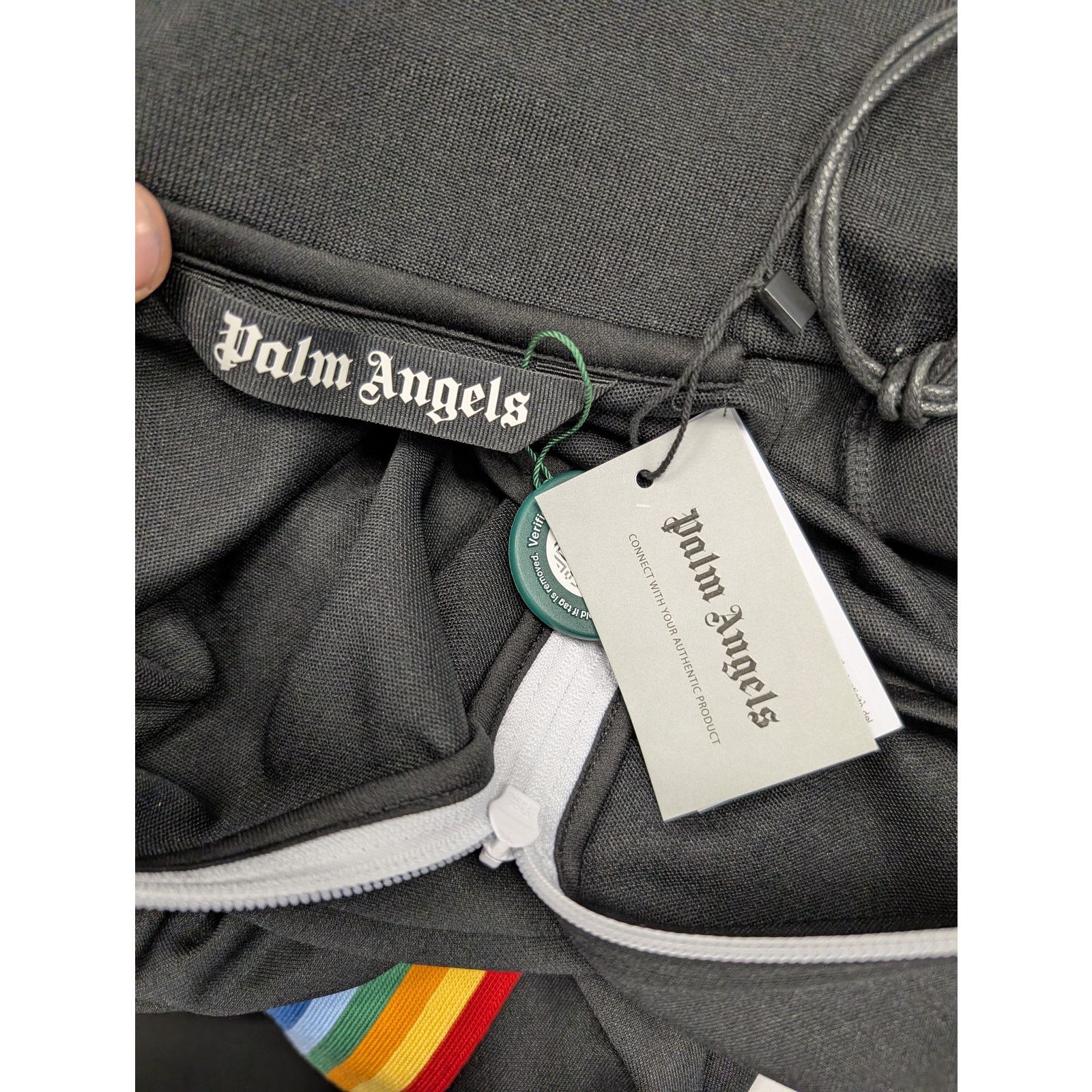 Palm Angels o1rshd1 Rain Bow Track Jacket in Black/Multicolor Size US M / EU 48-50 / 2 - 14 Thumbnail