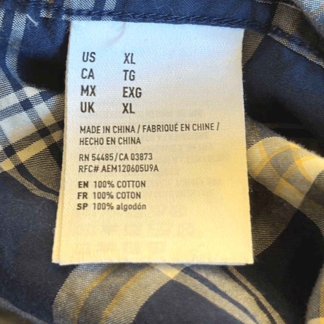 American Eagle Outfitters American Eagle Men’s Plaid Button Down Shirt XL Classic Fit Seriously Soft Size US XL / EU 56 / 4 - 6 Thumbnail