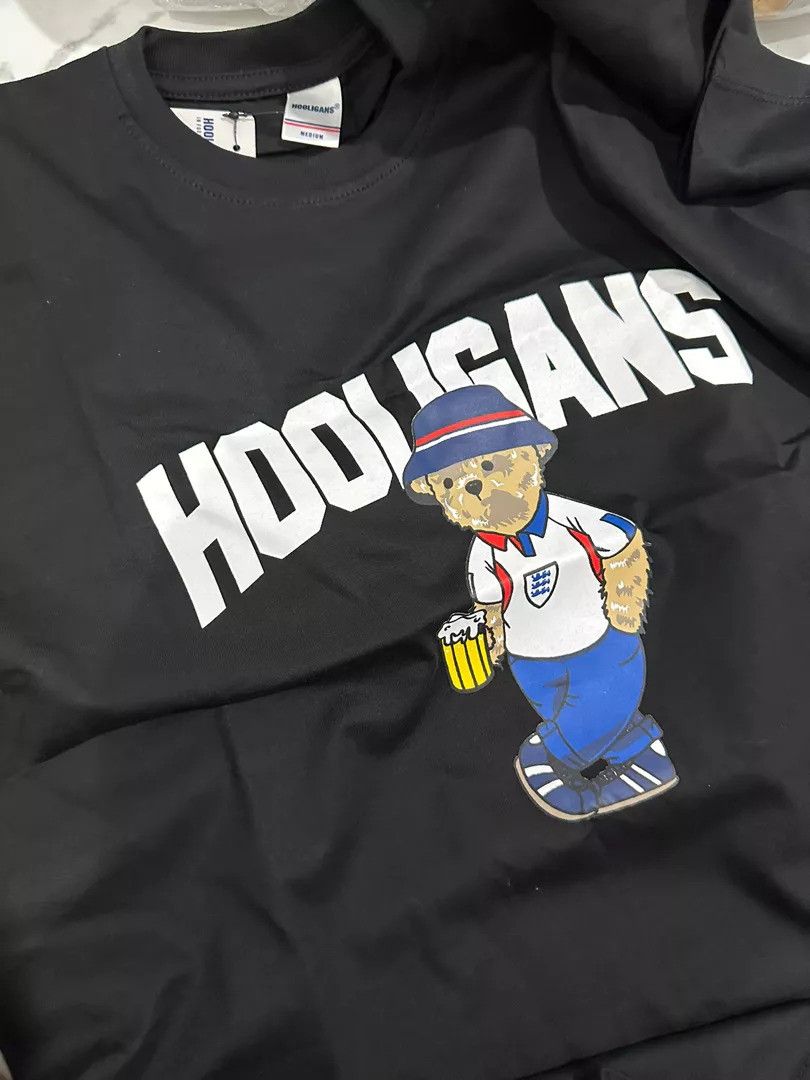 Japanese Brand × Vintage HOOLIGANS T-Shirt VAR TED ENG - Black Size US M / EU 48-50 / 2 - 3 Thumbnail