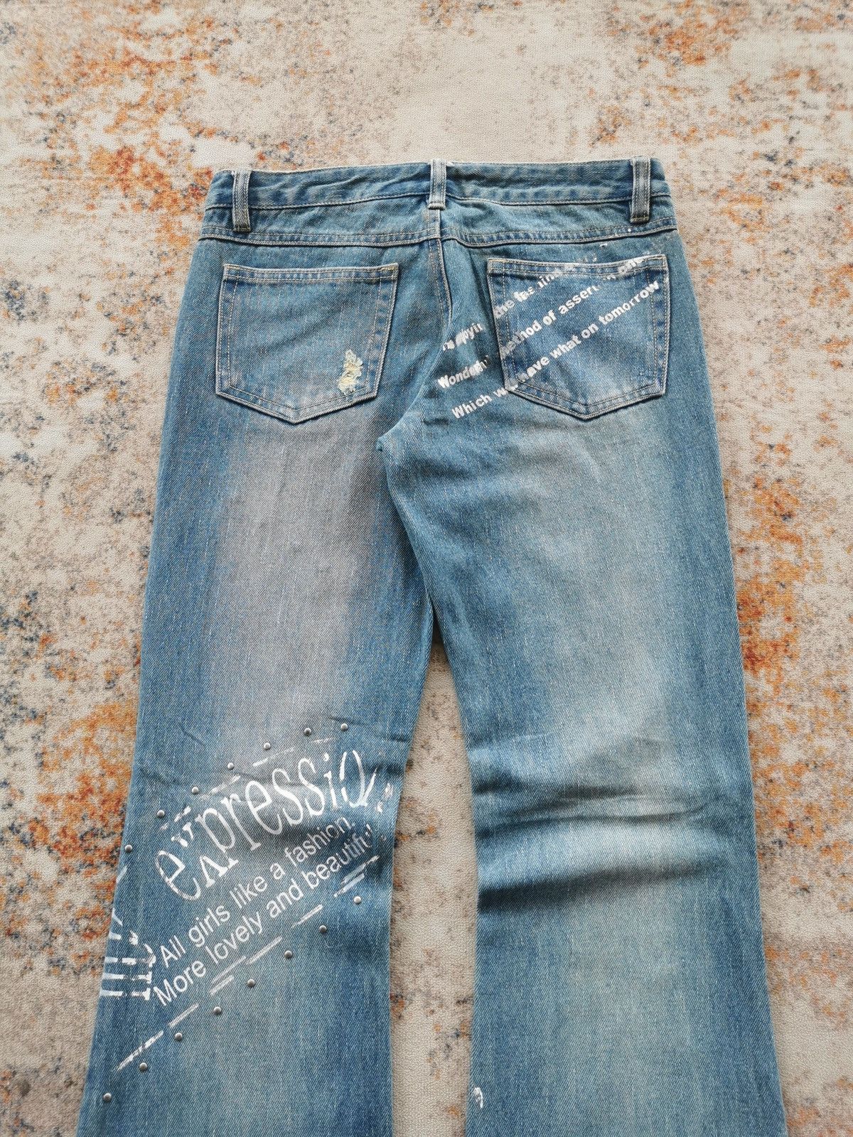 Japanese Brand Treasure Island Flare Bootcut Jeans Size 29" - 8 Thumbnail