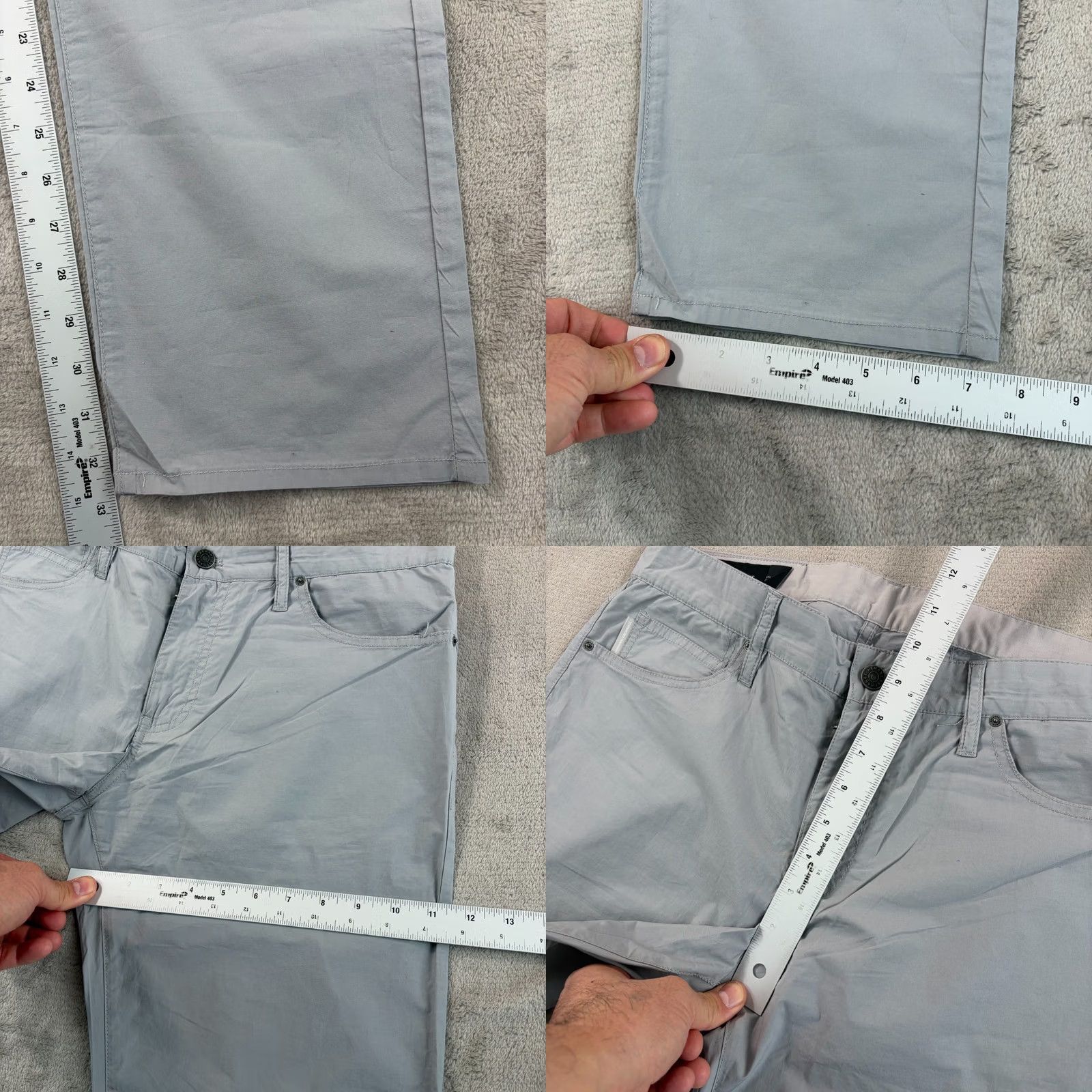 Armani Exchange VINTAGE? No — AX Armani Exchange Lightweight Stretch Chino Pants Grey Men 32x33 Straight Size US 32 / EU 48 - 8 Thumbnail