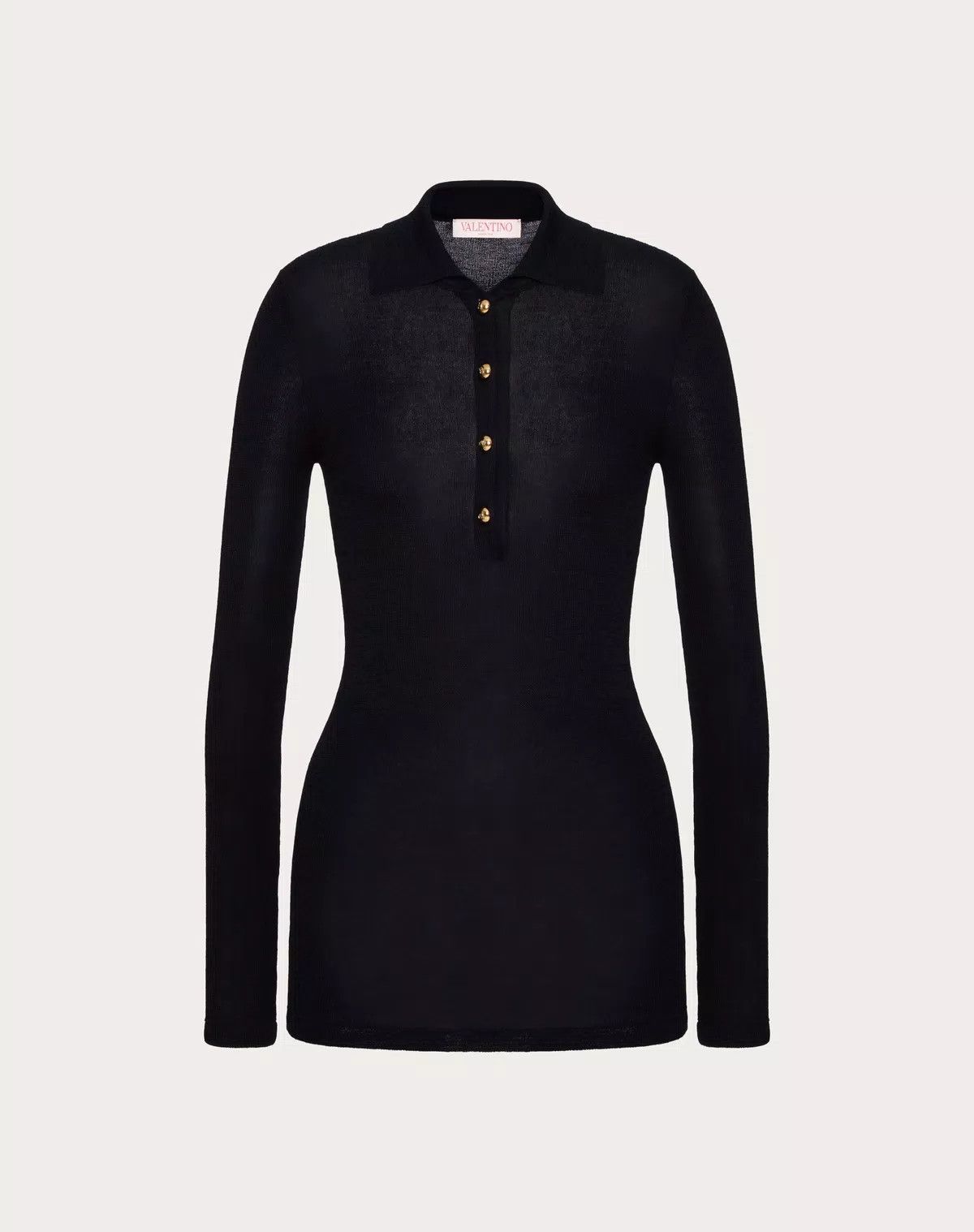 Valentino o1s1wg110426 Silk Cashmere Jumper in Navy Size S / US 4 / IT 40 - 1 Thumbnail