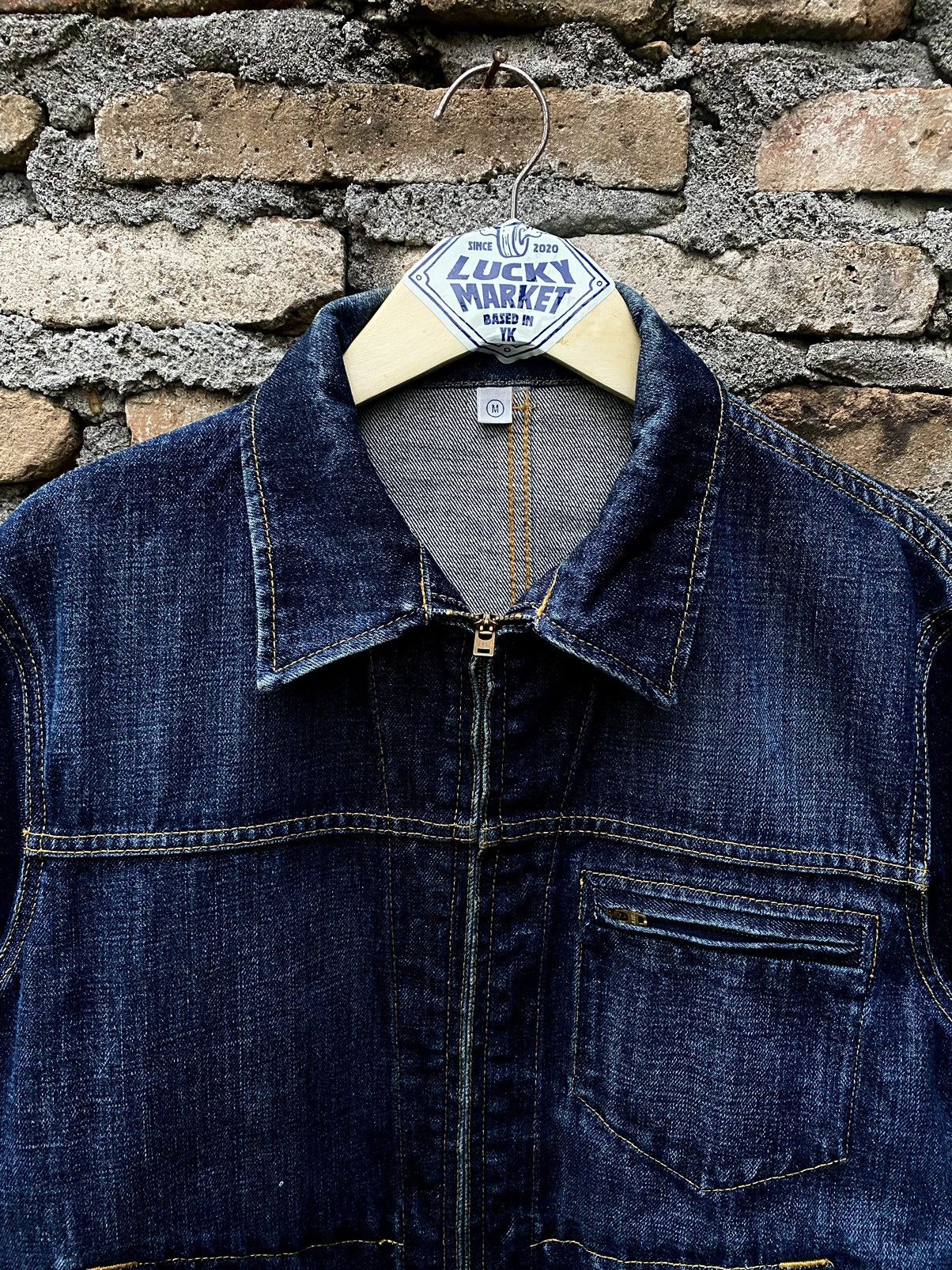 Japanese Brand × Uniqlo × Vintage 🇯🇵Uniqlo Vintage Denim Zipper Jacket🇯🇵 Size US L / EU 52-54 / 3 - 2 Thumbnail
