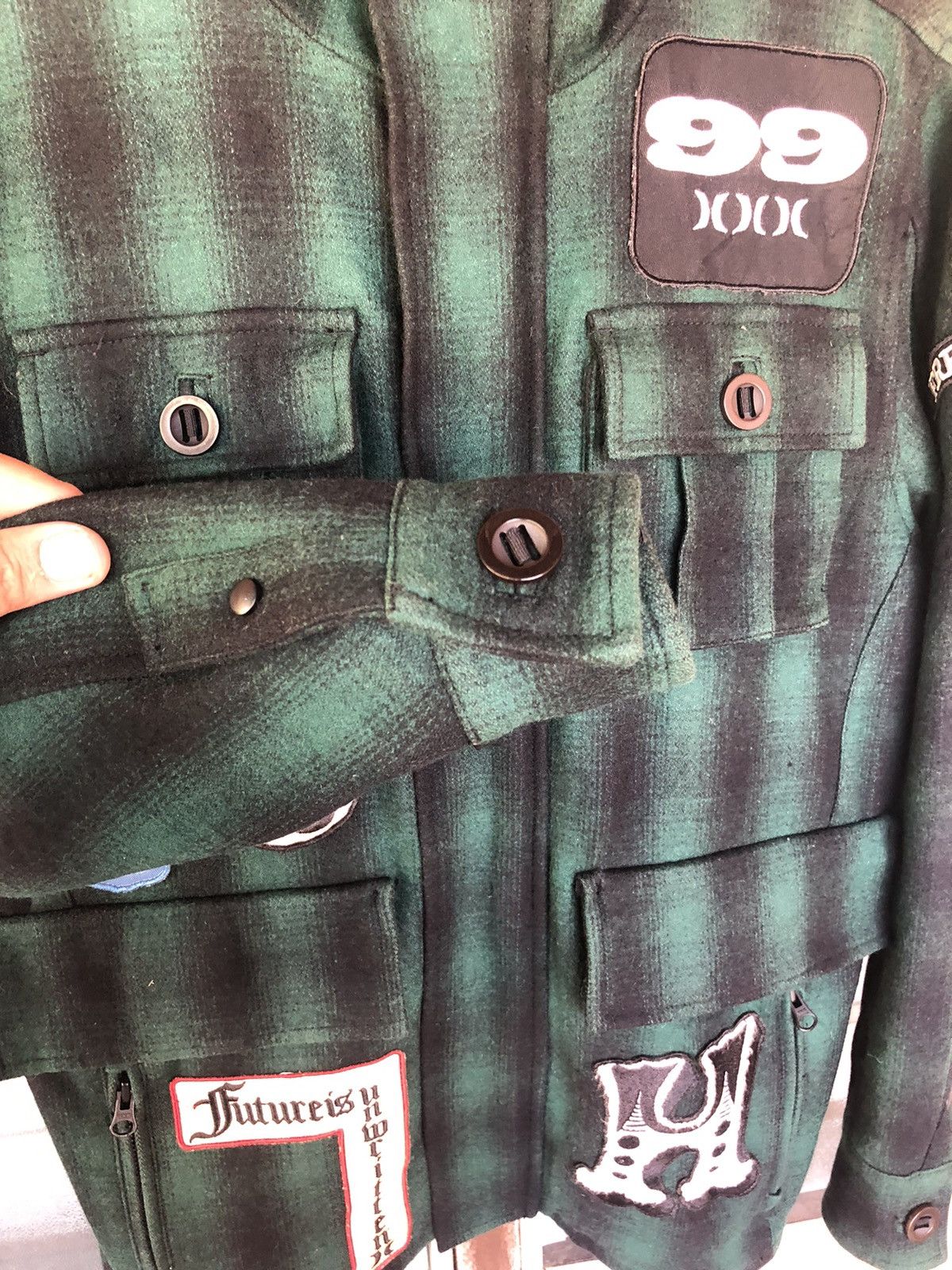 Hurley × If Six Was Nine × Japanese Brand Vintage Hurley 1999 Costa Mesa Wool Hoodie Jacket Size US M / EU 48-50 / 2 - 8 Thumbnail