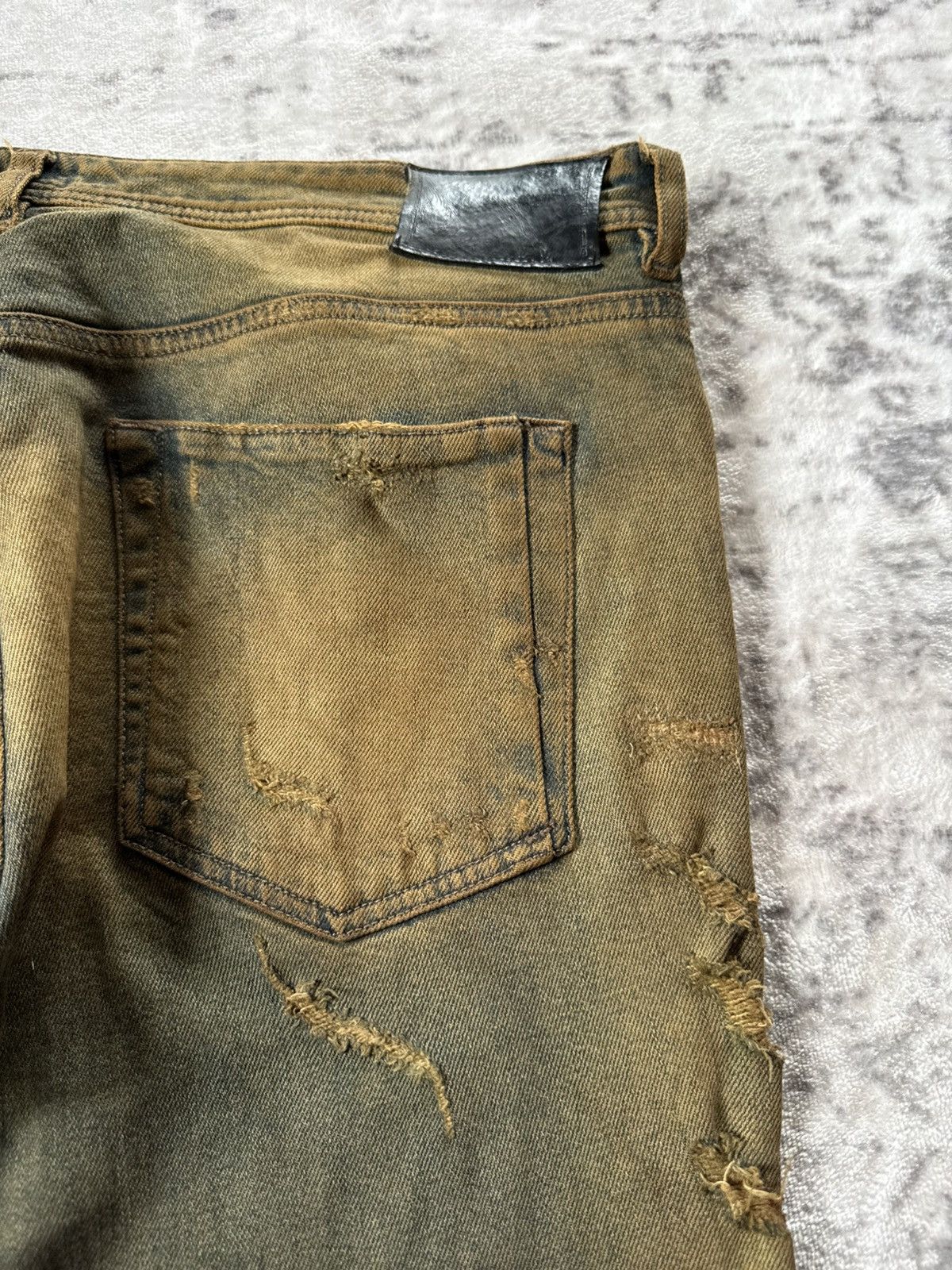 Diesel Black Gold F/W 2015 Diesel Black Gold Distressed Mud Wash Stacked Jeans Size US 34 / EU 50 - 17 Thumbnail