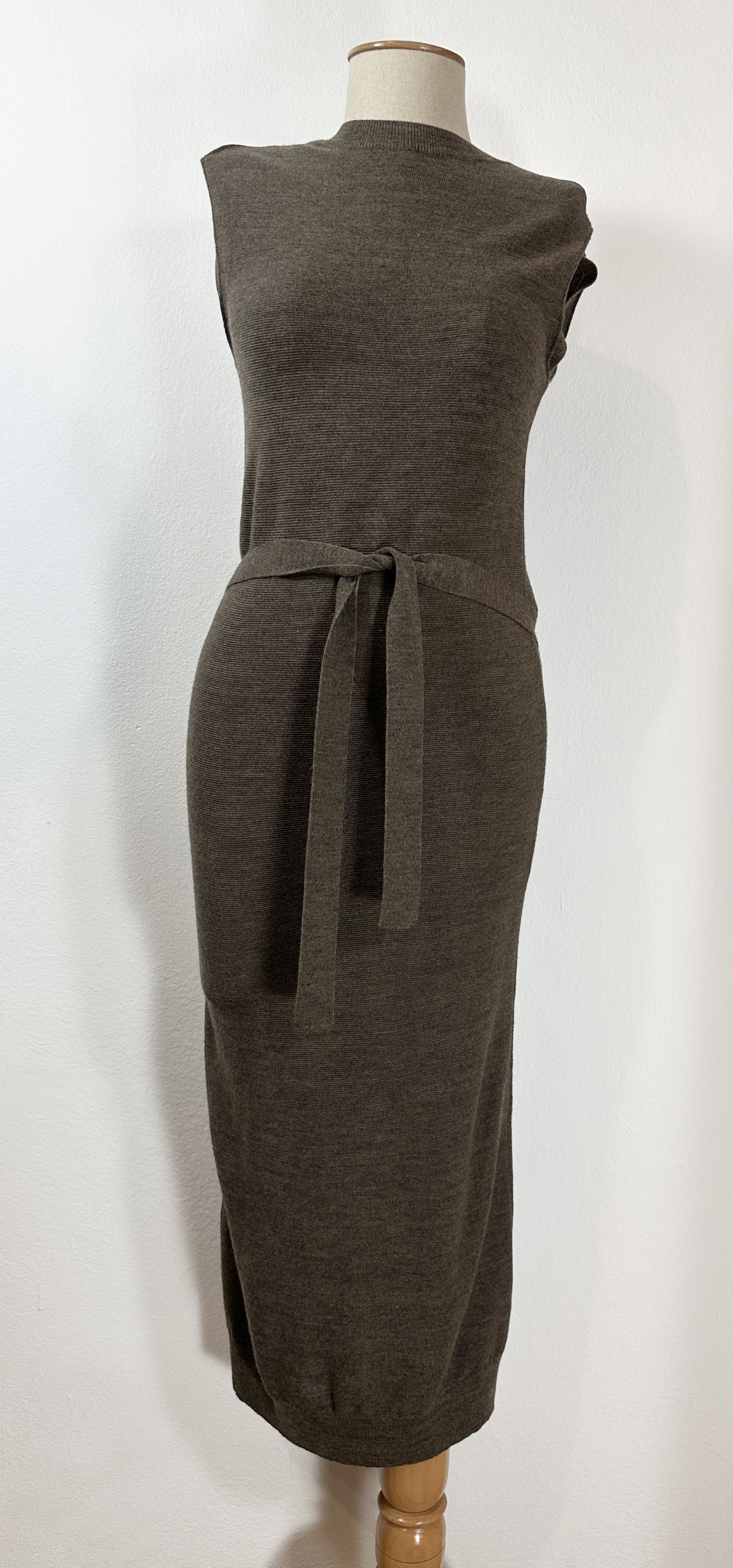 Lemaire Reversible Sleeveless Knitted Dress Moss Green Melan Size M / US 6-8 / IT 42-44 - 1 Thumbnail