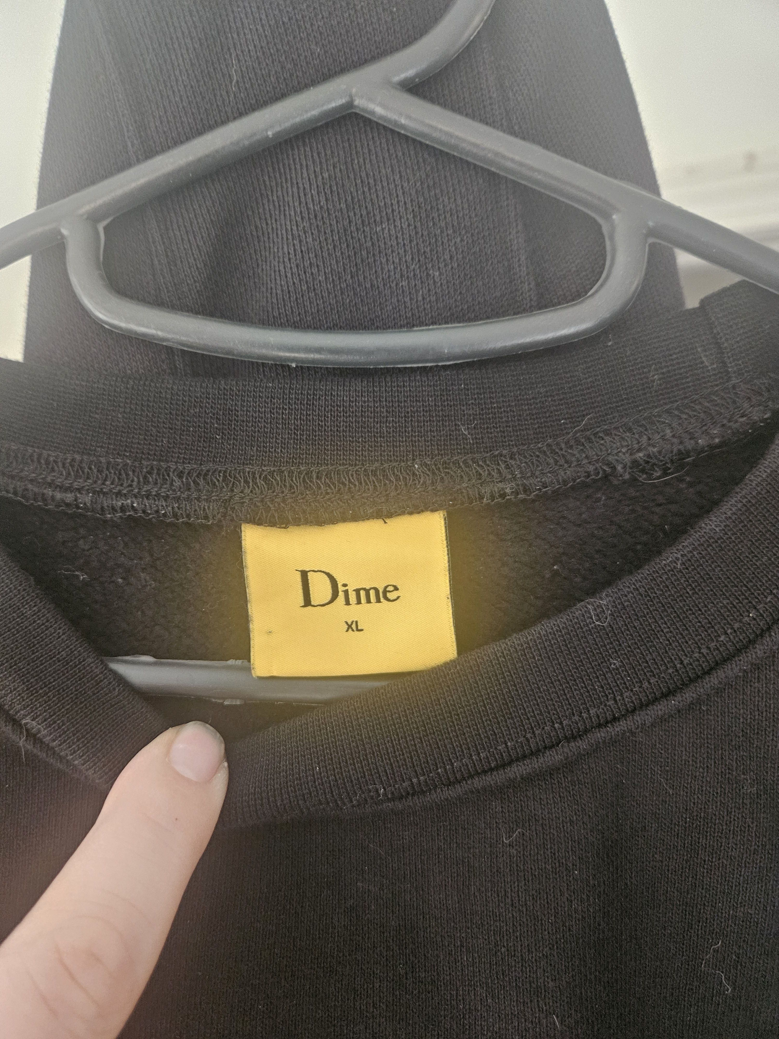 Dime Dime crewneck logo sweatshirt black xl Size US XL / EU 56 / 4 - 2 Thumbnail