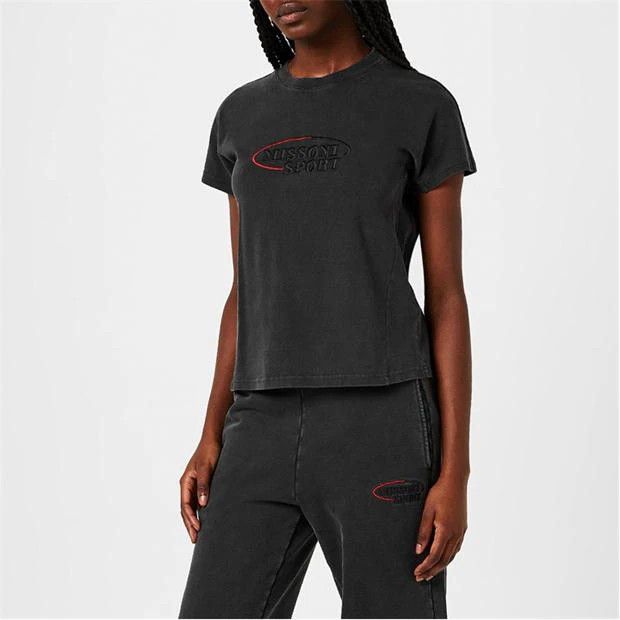 Missoni o1g2r1mq1124 Cropped Cotton Jersey T Shirt in Dark Grey Size XS / US 0-2 / IT 36-38 - 5 Thumbnail