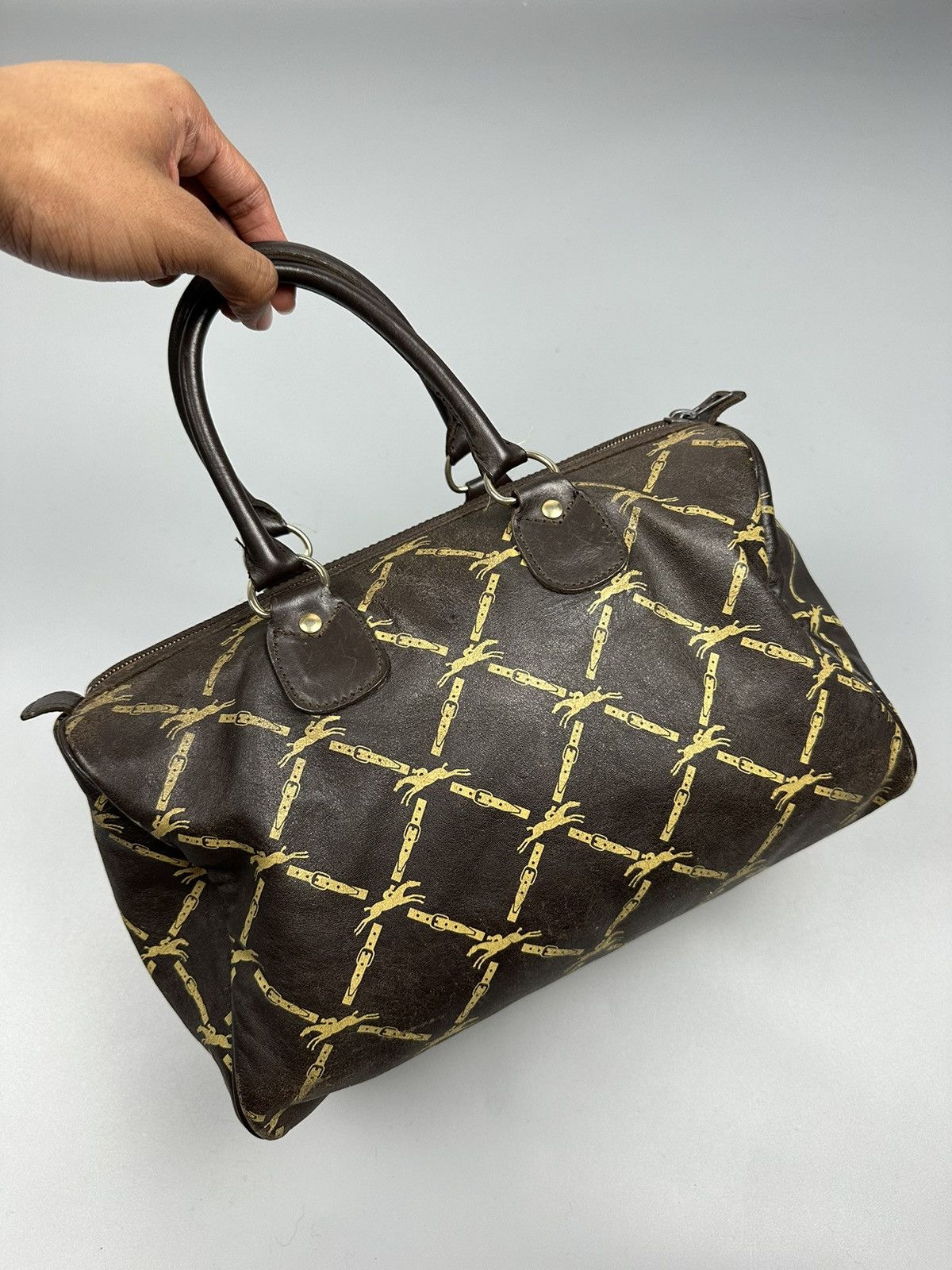 Leather × Longchamp × Vintage Vintage Longchamp Mini Boston Leather Handbags Size ONE SIZE - 4 Thumbnail