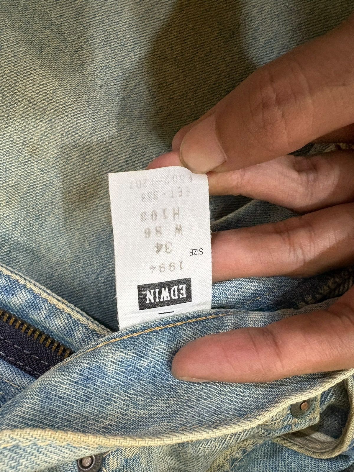 Edwin Vintage Edwin 1994 Mud Wash Distressed Loose Baggy Jeans Size US 34 / EU 50 - 10 Thumbnail